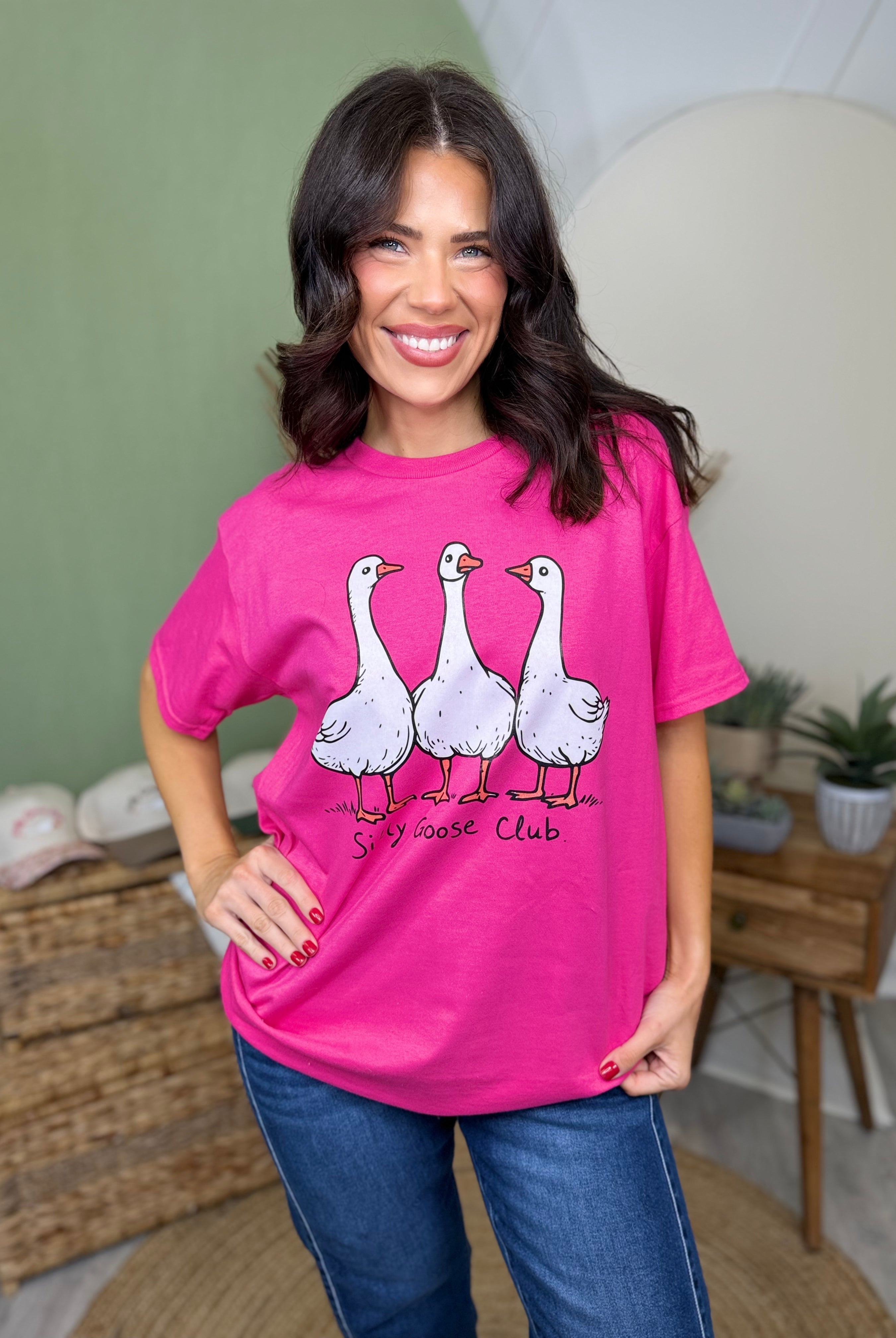 Silly Goose Club 2 Graphic Tee-Heliconia-130 Graphic Tees-Heathered Boho-Heathered Boho Boutique, Women's Fashion and Accessories in Palmetto, FL