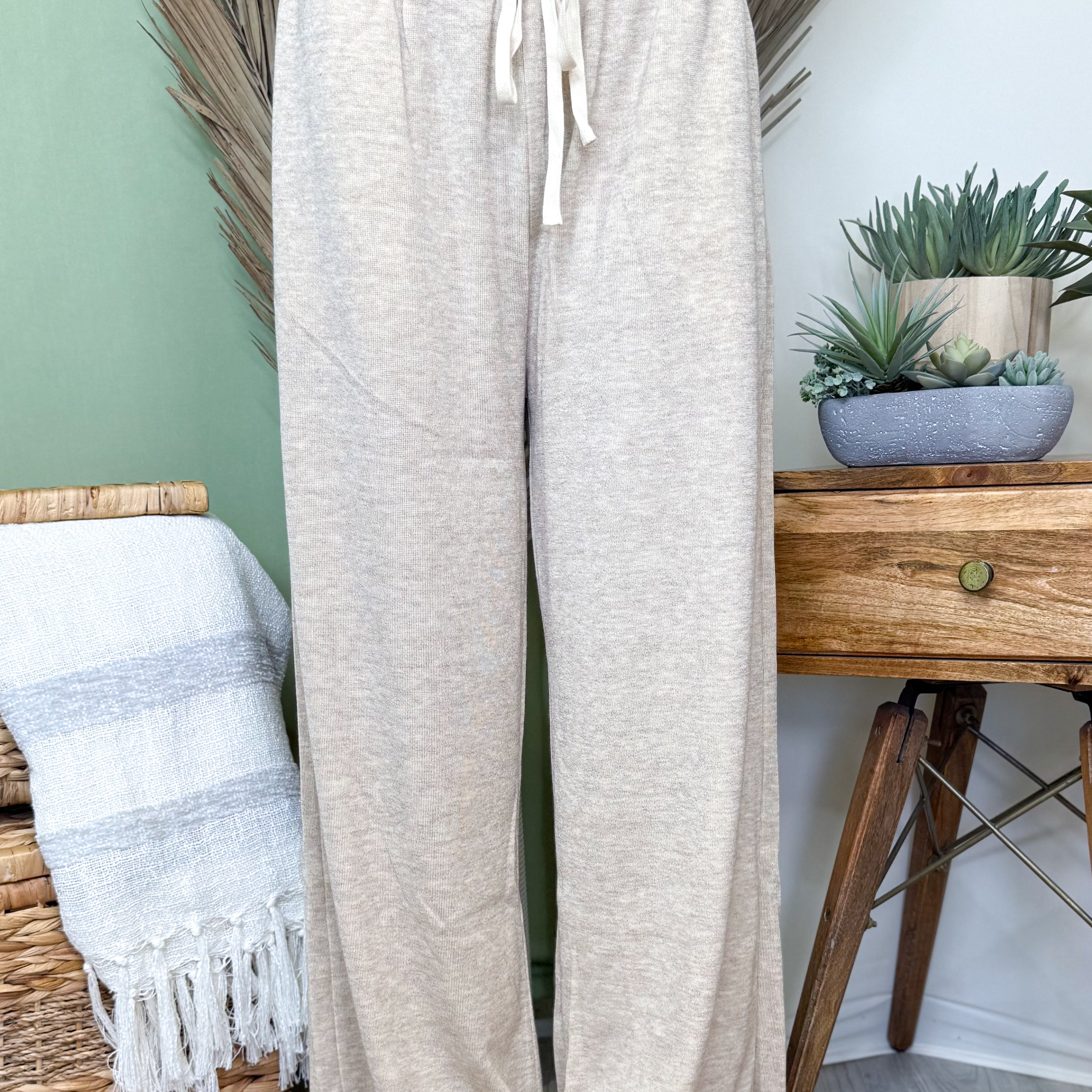 Aspen Knit Lounge Pants-150 PANTS-POLAGRAM-Heathered Boho Boutique, Women's Fashion and Accessories in Palmetto, FL