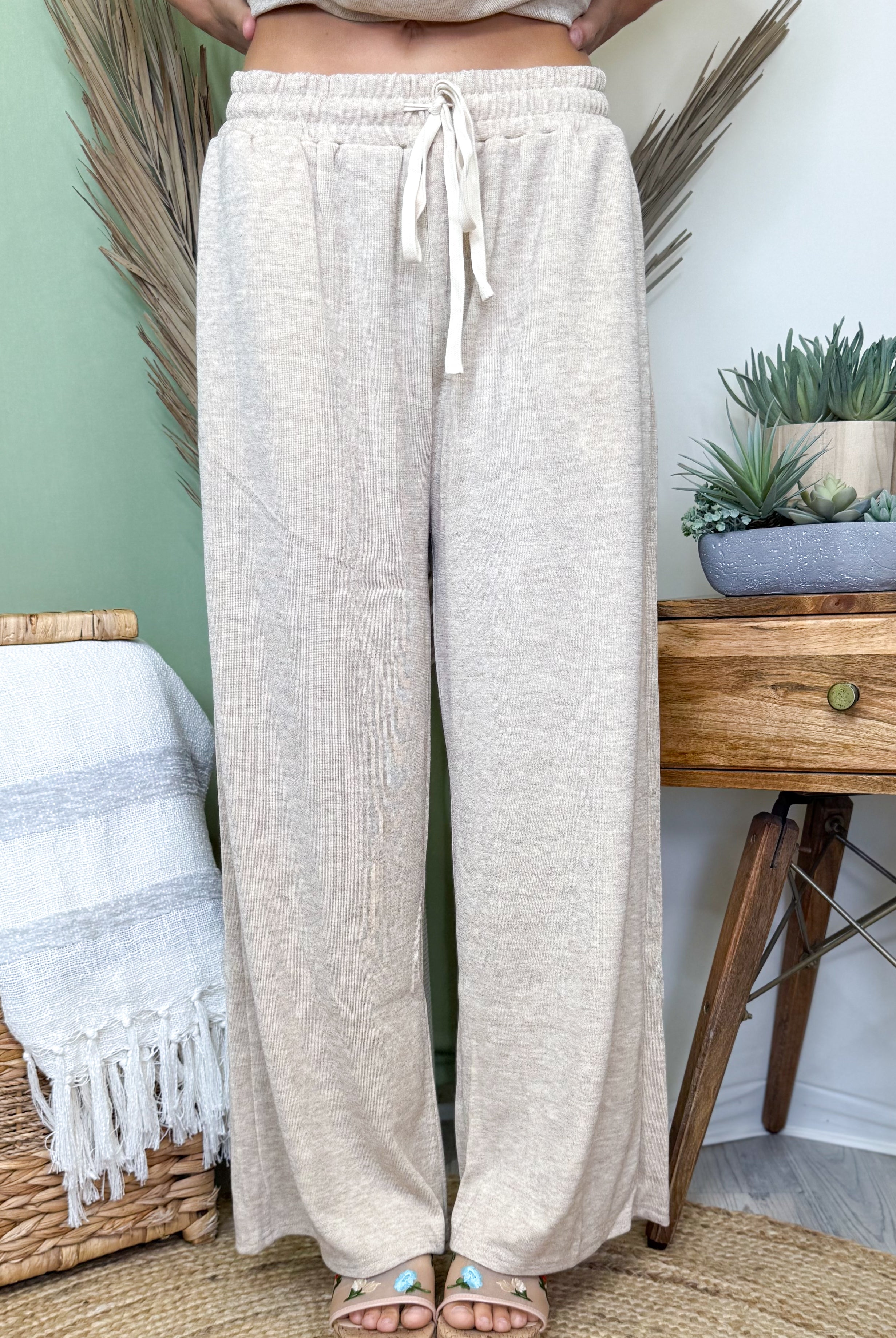 Aspen Knit Lounge Pants-150 PANTS-POLAGRAM-Heathered Boho Boutique, Women's Fashion and Accessories in Palmetto, FL