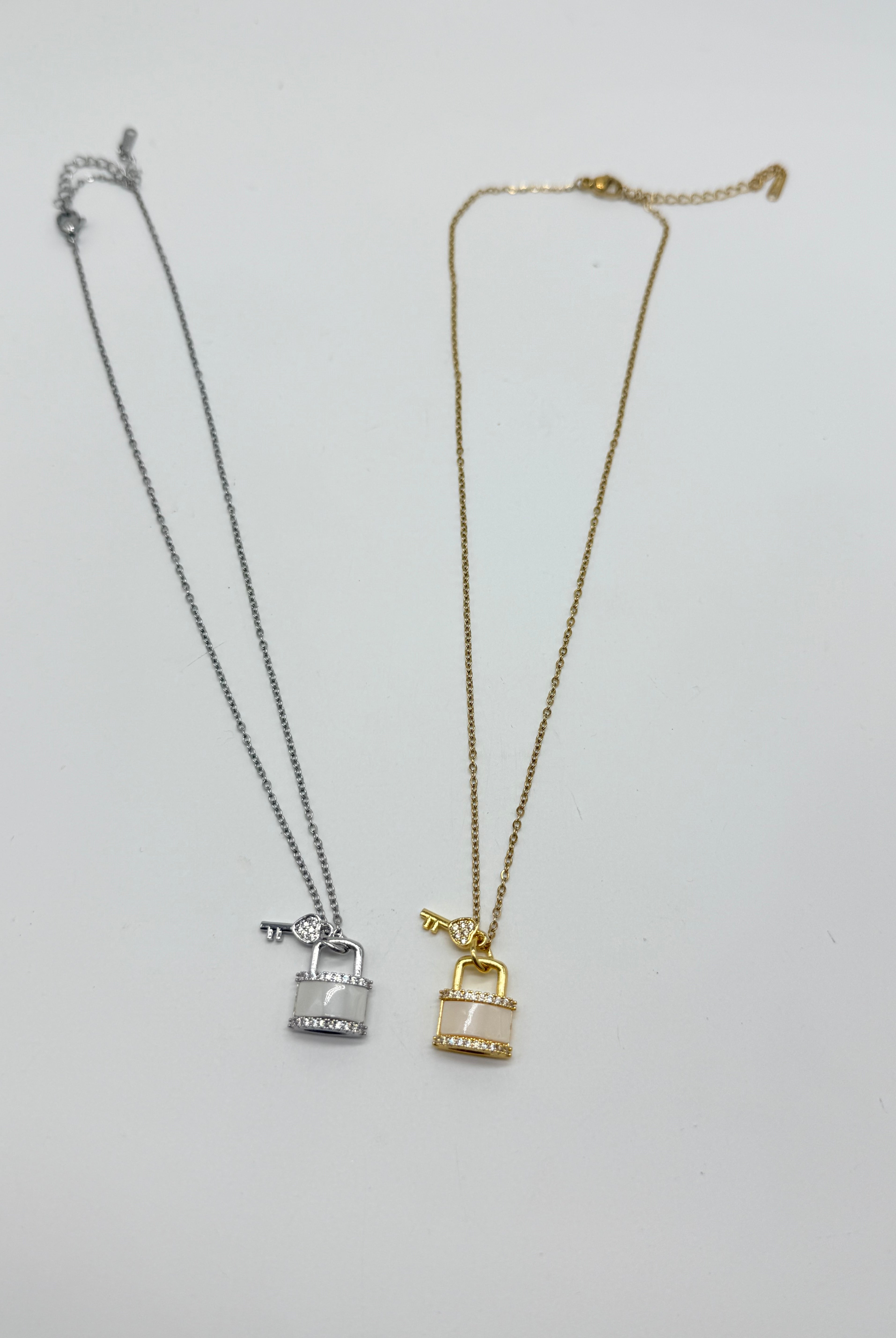 Lock & Key Necklace-310 Jewelry-NIHAO JEWELRY-Heathered Boho Boutique, Women's Fashion and Accessories in Palmetto, FL