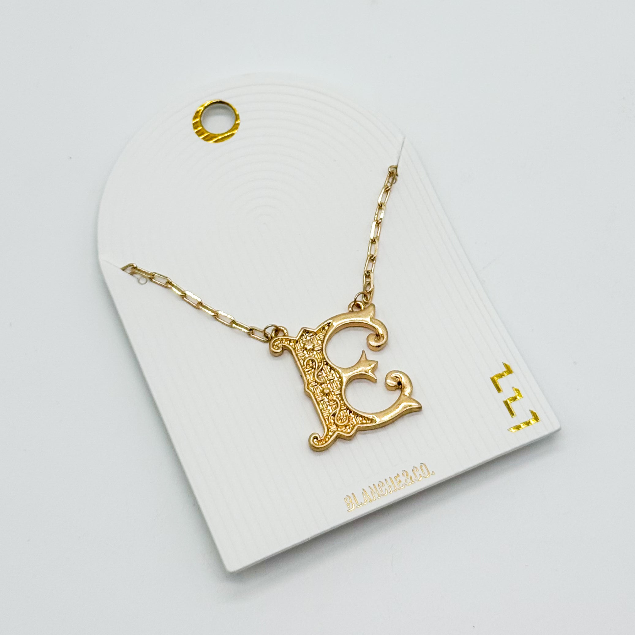 Western Font Initial Necklace-310 Jewelry-Blanche Design Co.-Heathered Boho Boutique, Women's Fashion and Accessories in Palmetto, FL