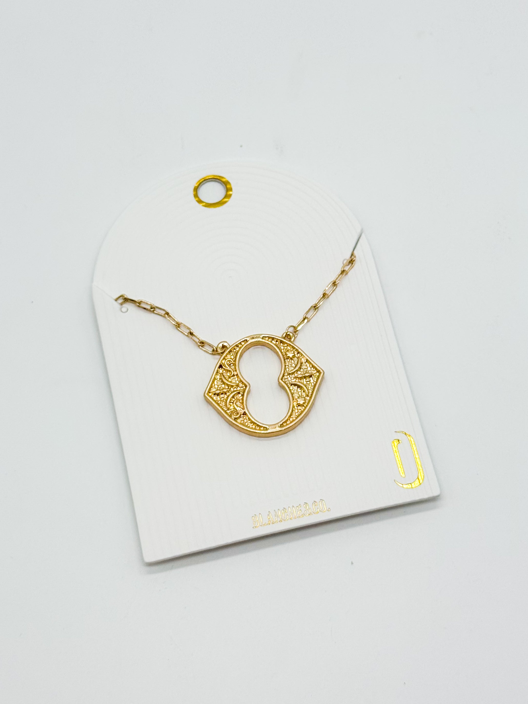 Western Font Initial Necklace-310 Jewelry-Blanche Design Co.-Heathered Boho Boutique, Women's Fashion and Accessories in Palmetto, FL