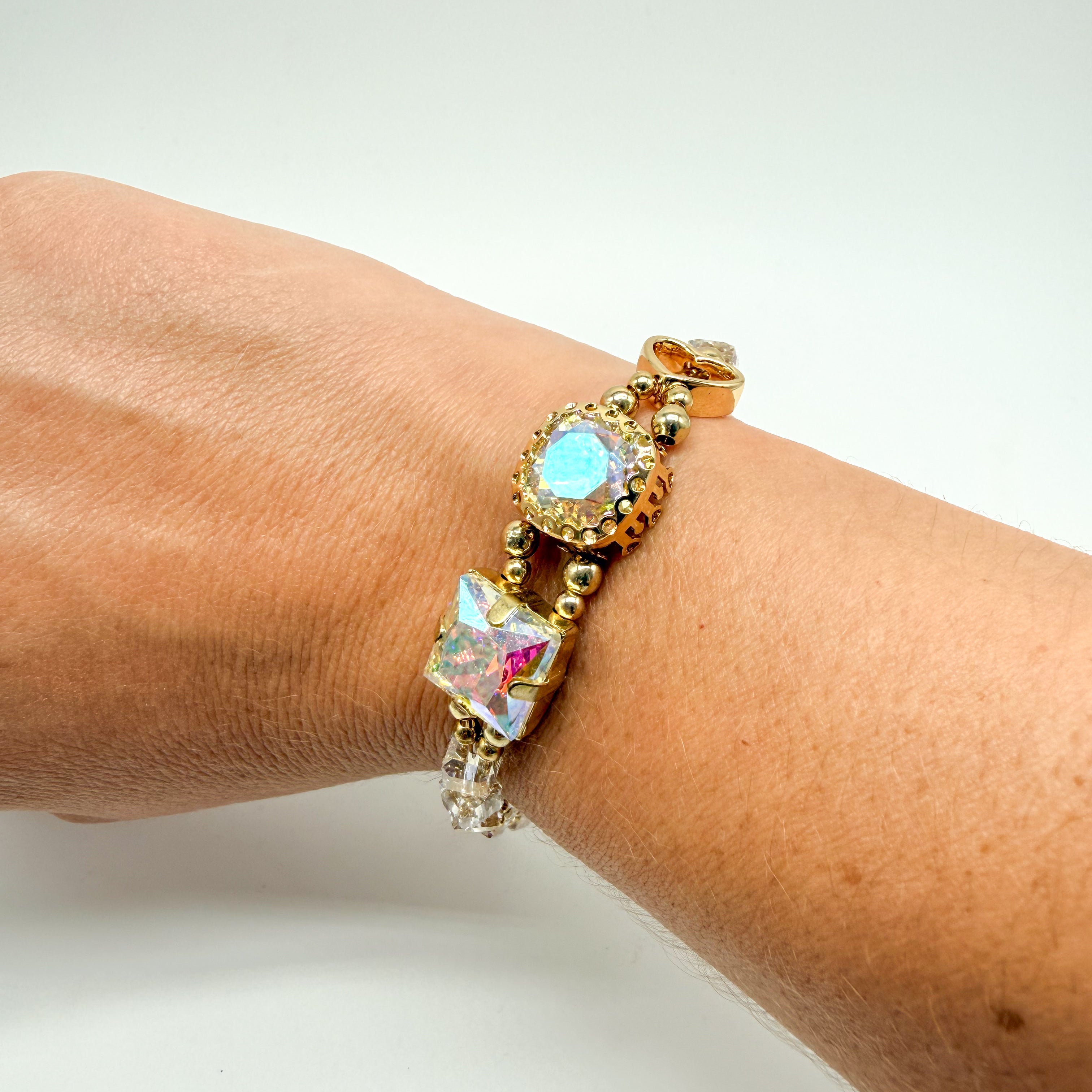 Adjustable Jeweled Waterproof Bracelet-310 Jewelry-NIHAO JEWELRY-Heathered Boho Boutique, Women's Fashion and Accessories in Palmetto, FL
