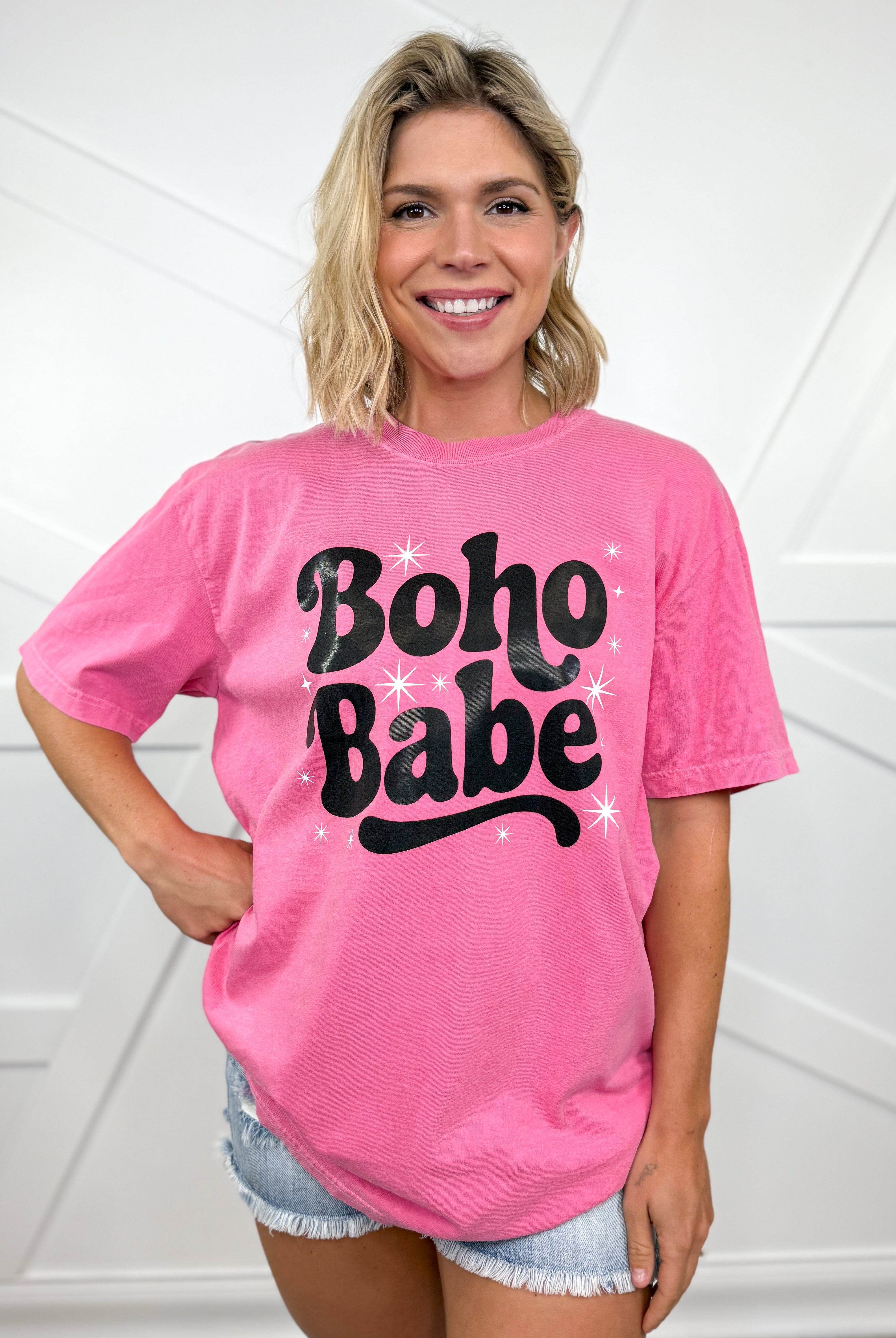 Custom Boho Babes Graphic Tee - Crunchberry-130 Graphic Tees-Heathered Boho-Heathered Boho Boutique, Women's Fashion and Accessories in Palmetto, FL