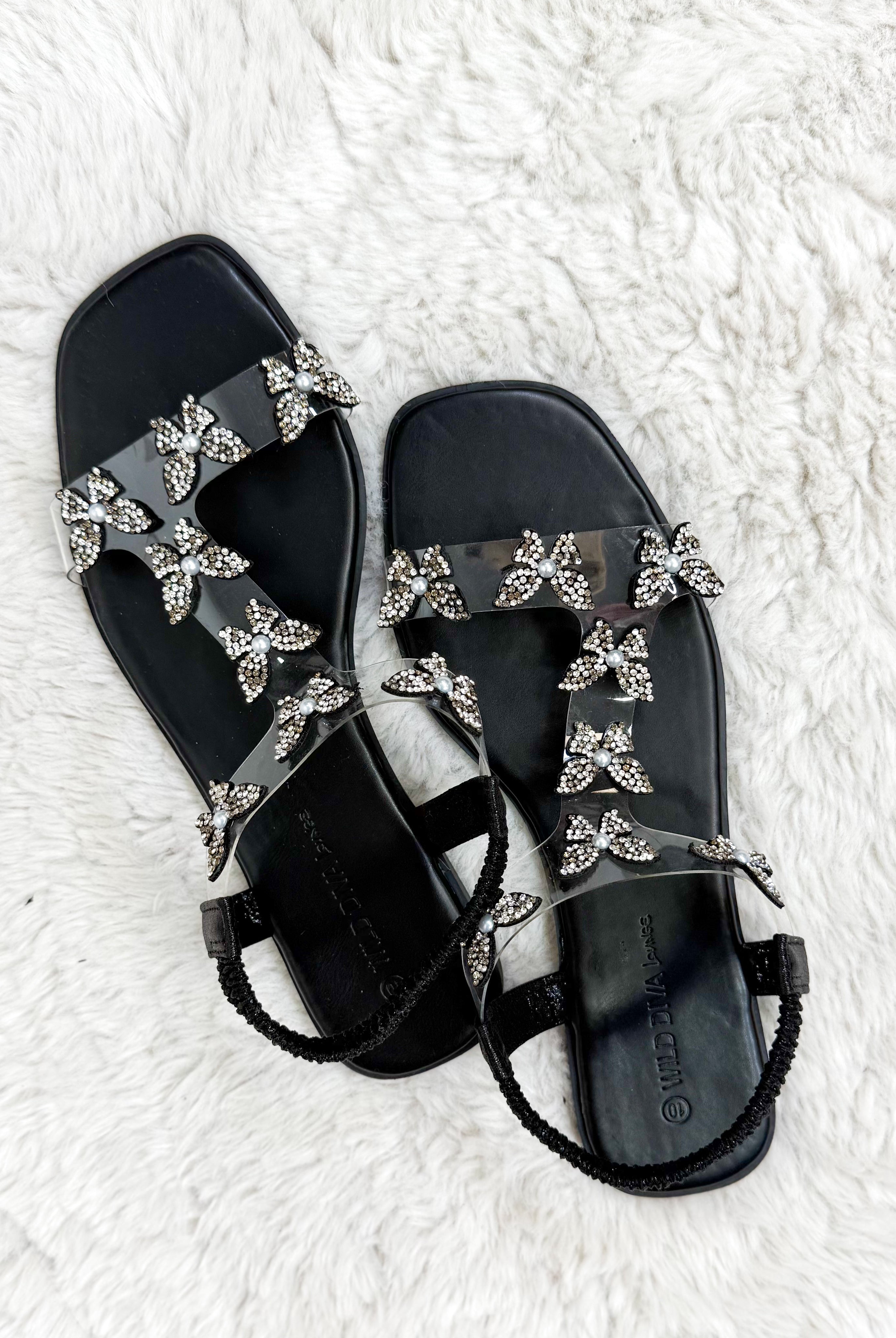 Butterfly Sandals- Black-350 Shoes-Legend Footwear-Heathered Boho Boutique, Women's Fashion and Accessories in Palmetto, FL