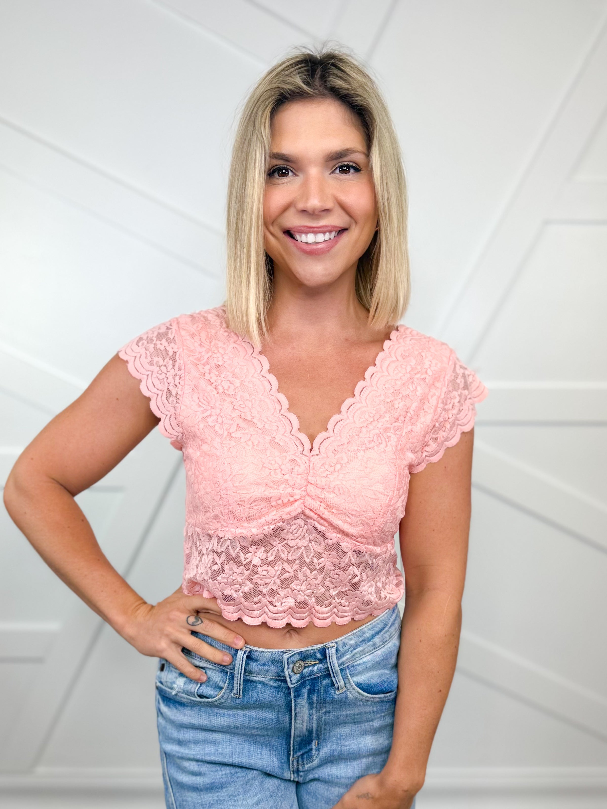 RESTOCK: Sweet Something Crop Lace Top-100 TANK/CROP TOPS-POL-Heathered Boho Boutique, Women's Fashion and Accessories in Palmetto, FL