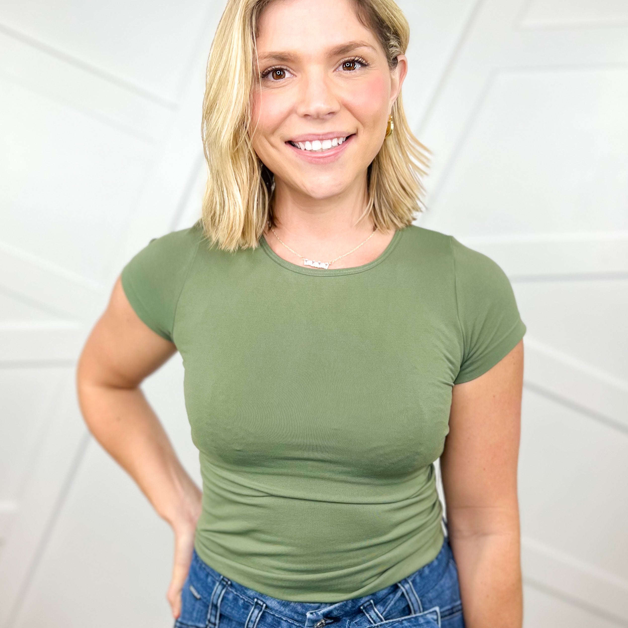 Restock: Perfect Staple Top-110 Short Sleeve Top-YELETE-Heathered Boho Boutique, Women's Fashion and Accessories in Palmetto, FL