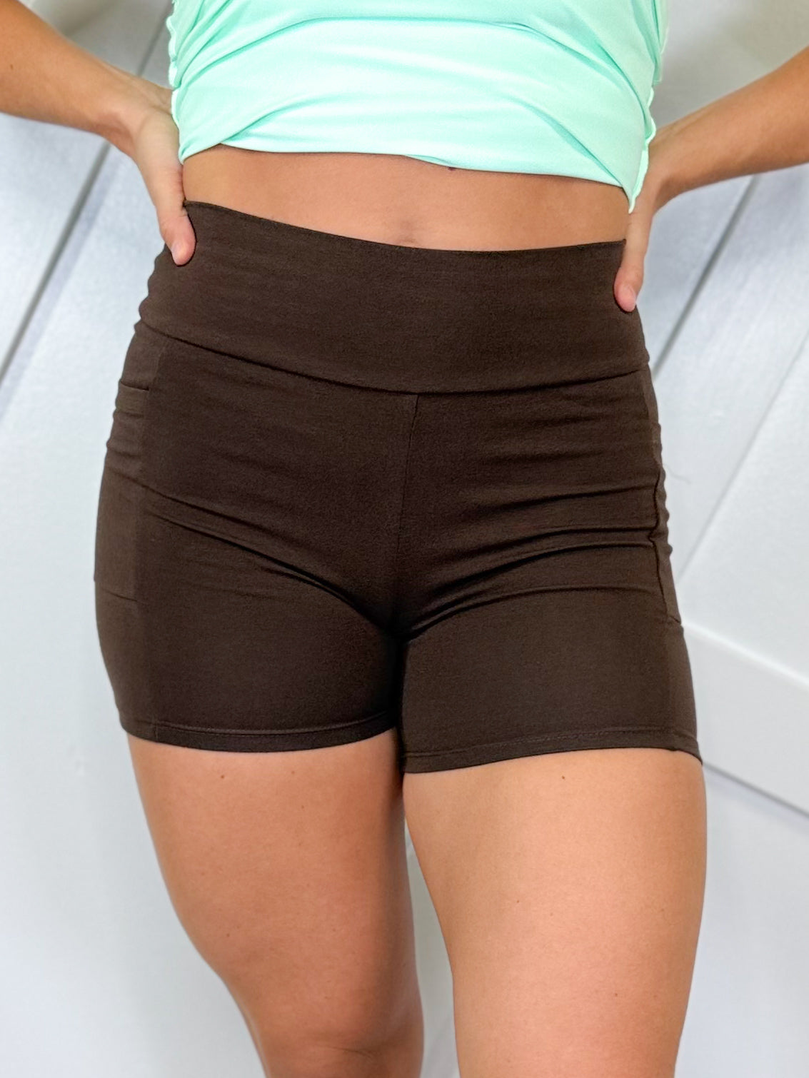 Deja Vu Bike Shorts-160 SHORTS-Ambiance Apparel-Heathered Boho Boutique, Women's Fashion and Accessories in Palmetto, FL