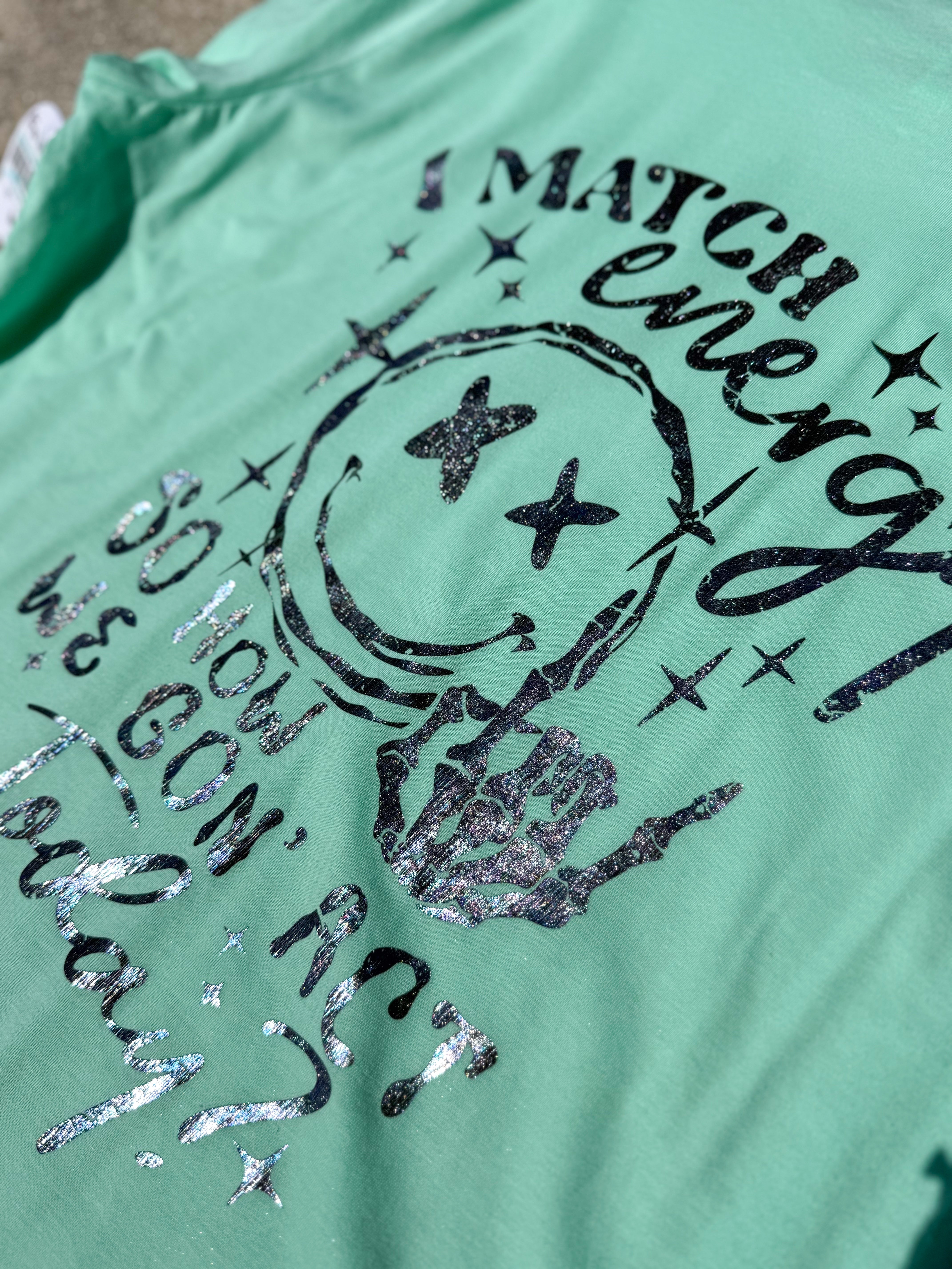 Foil Match Energy Graphic Tee-130 Graphic Tees-Heathered Boho-Heathered Boho Boutique, Women's Fashion and Accessories in Palmetto, FL