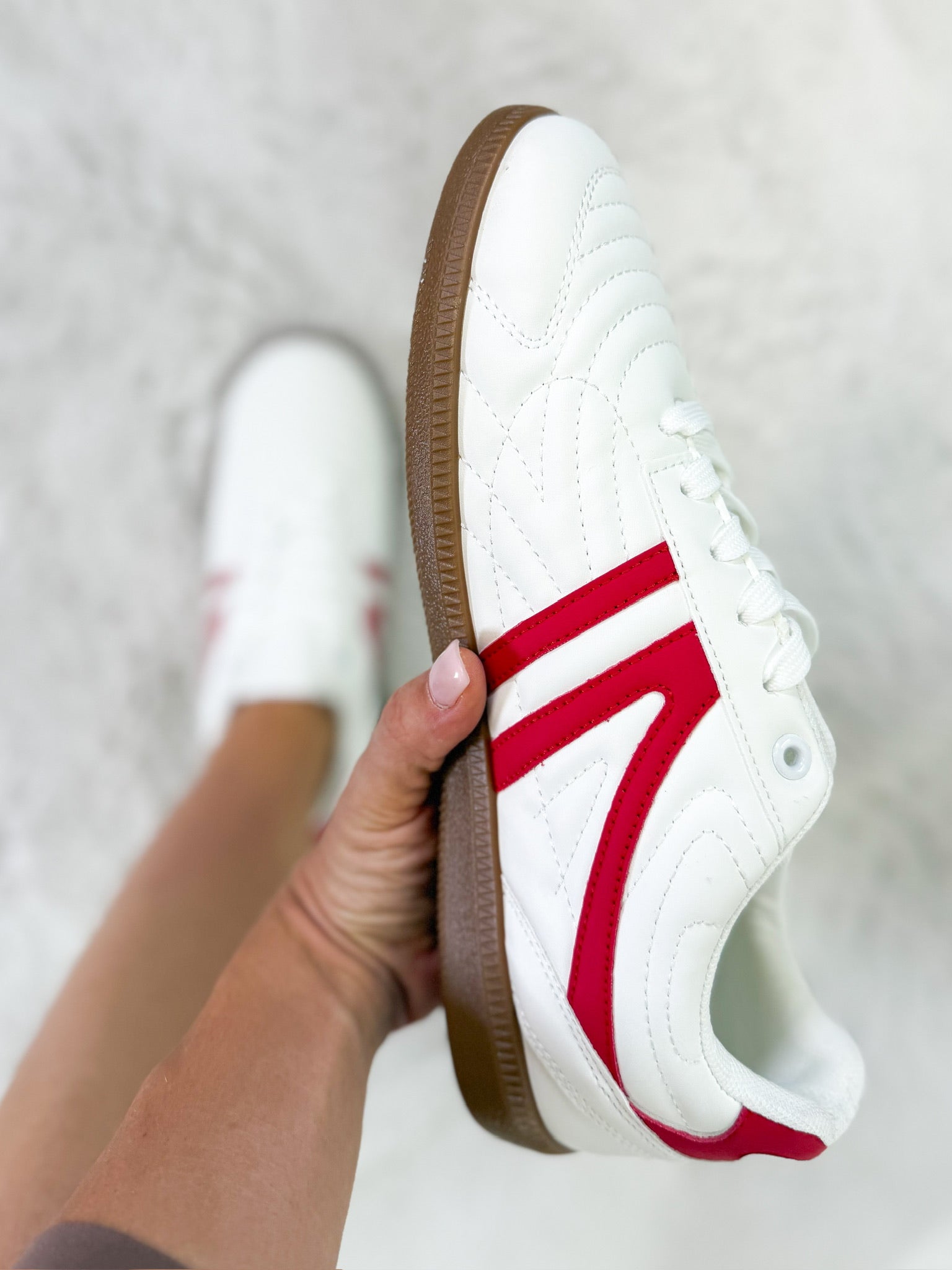 Great Sneakers - Red Combo-350 Shoes-Outwoods-Heathered Boho Boutique, Women's Fashion and Accessories in Palmetto, FL