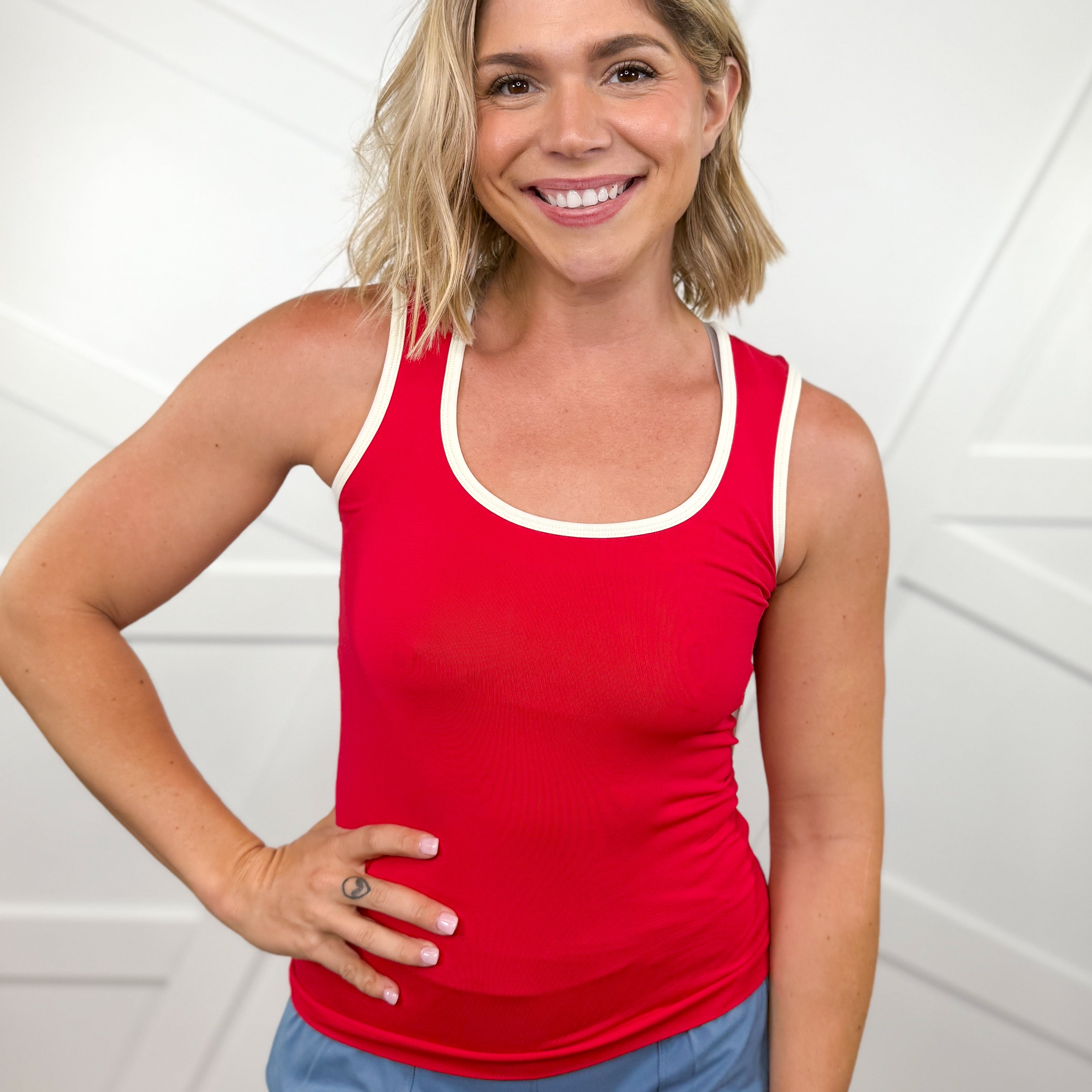 Restock : Fancy Now Seamless Tank-100 Tank/Crop Tops-YELETE-Heathered Boho Boutique, Women's Fashion and Accessories in Palmetto, FL