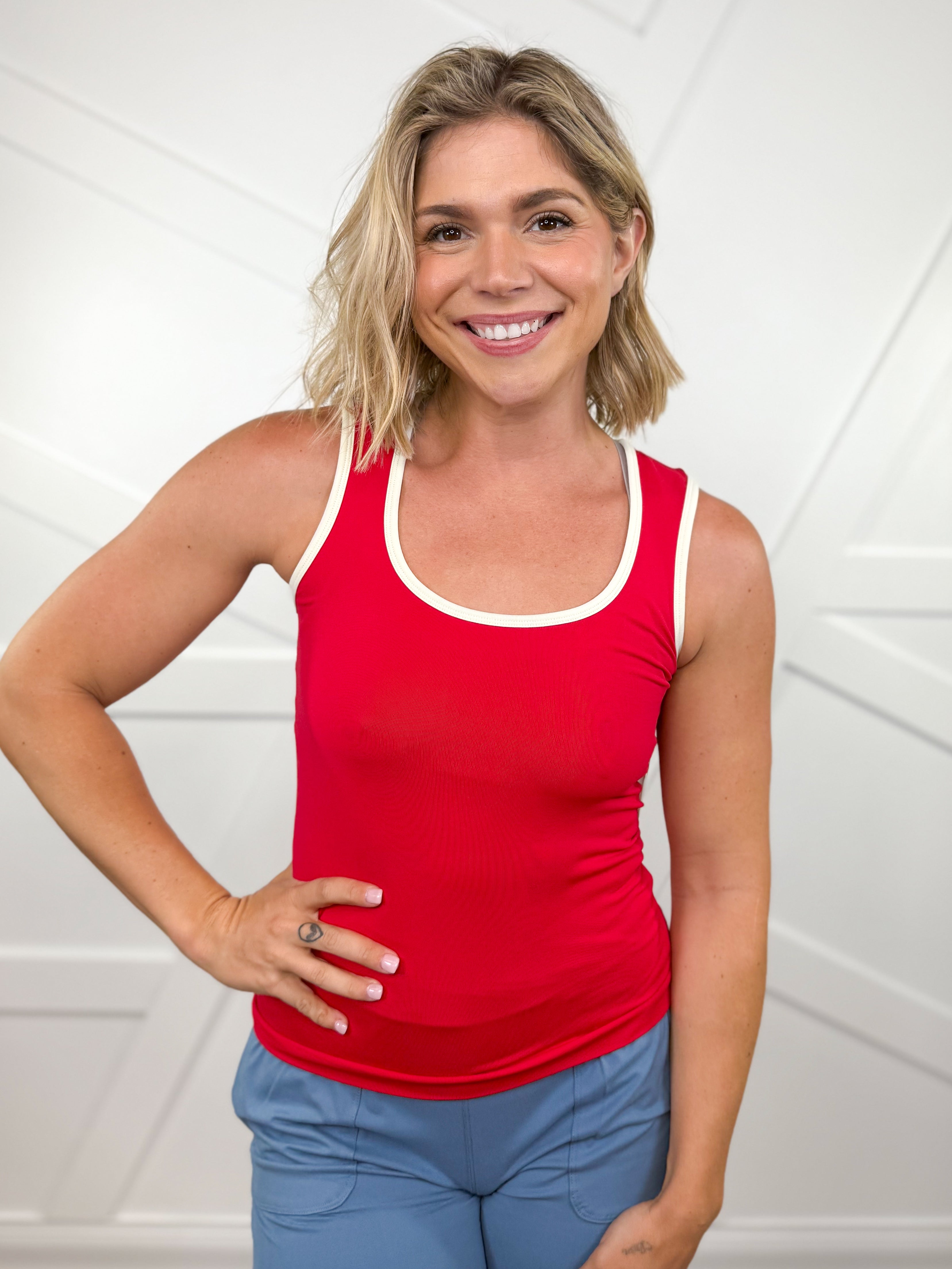 Restock : Fancy Now Seamless Tank-100 Tank/Crop Tops-YELETE-Heathered Boho Boutique, Women's Fashion and Accessories in Palmetto, FL