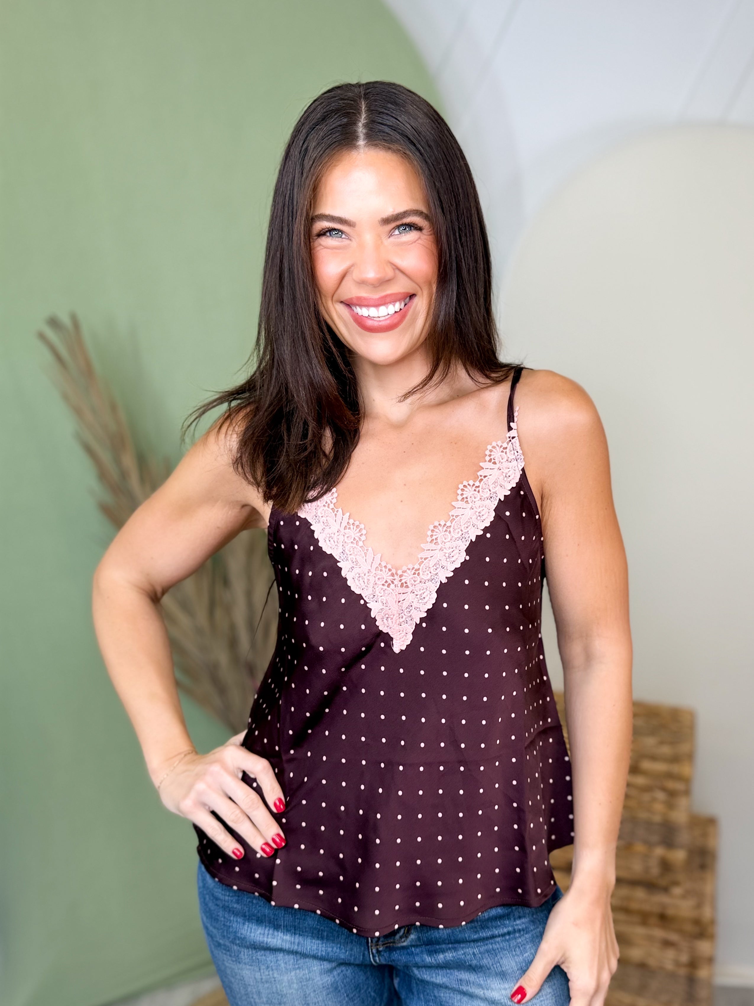 Sweet Dreams Lace Cami-100 TANK/CROP TOPS-DAVI & DANI-Heathered Boho Boutique, Women's Fashion and Accessories in Palmetto, FL