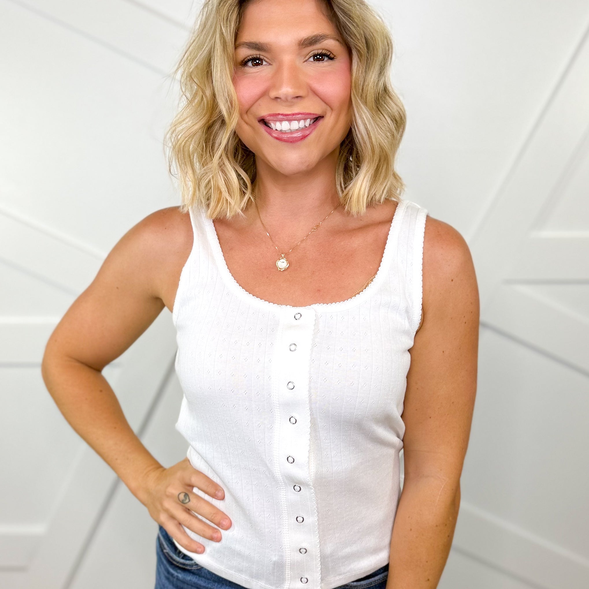 Walk a Fine Line Tank Top-100 TANK/CROP TOPS-White Birch-Heathered Boho Boutique, Women's Fashion and Accessories in Palmetto, FL