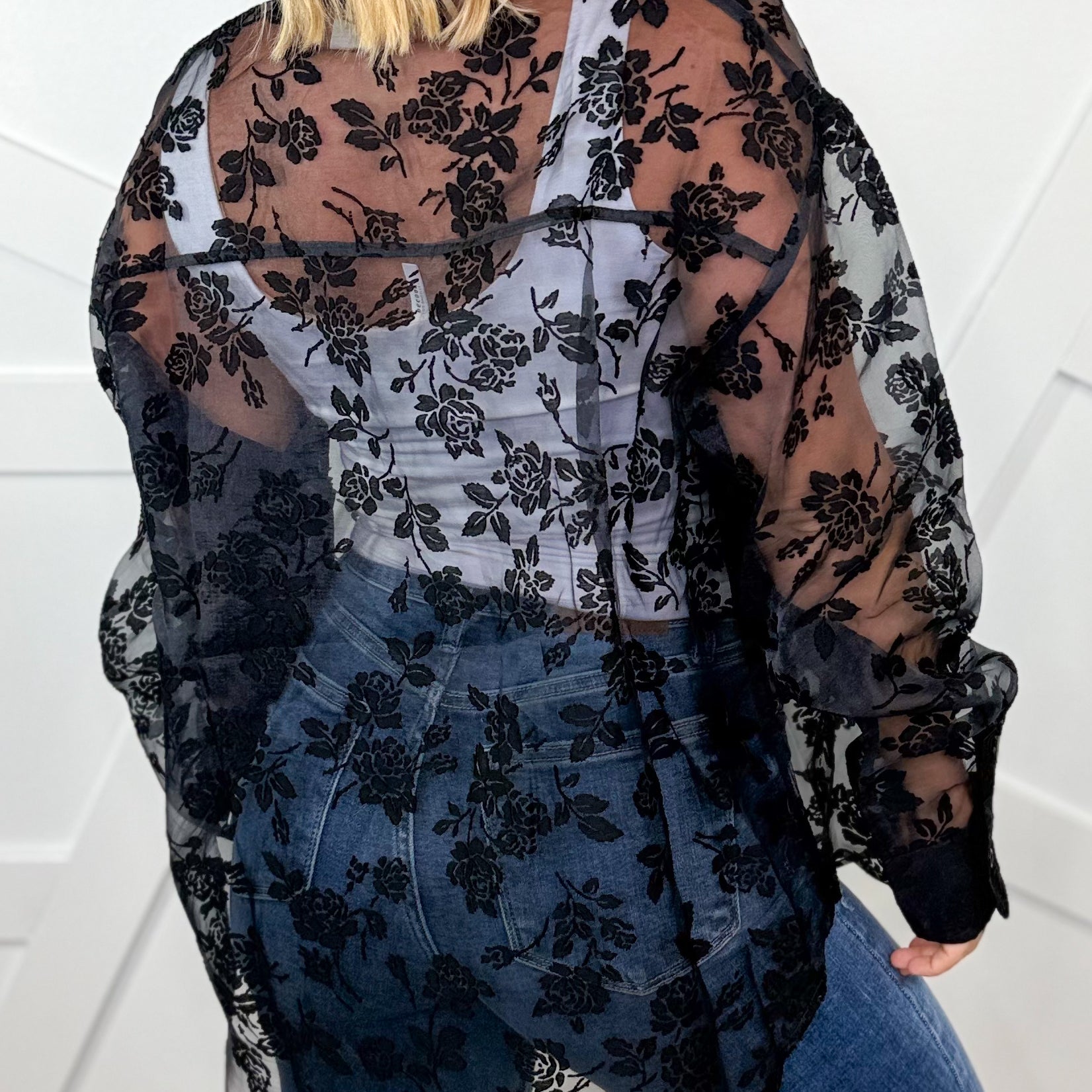 Lucky In Lace Top-120 LONG SLEEVE TOPS-SEW IN LOVE-Heathered Boho Boutique, Women's Fashion and Accessories in Palmetto, FL