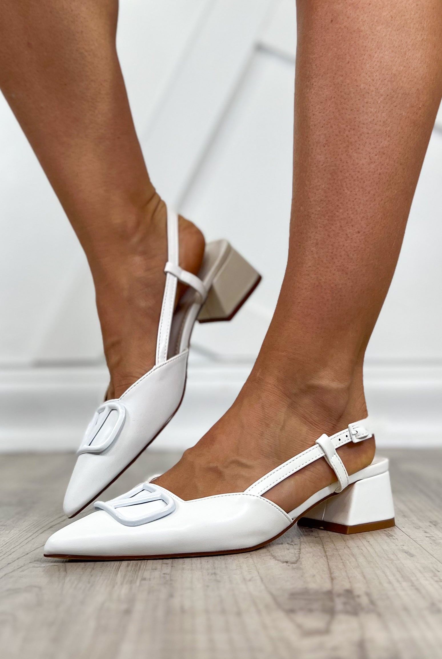 Clementine Heels - White-350 Shoes-BERNESS-Heathered Boho Boutique, Women's Fashion and Accessories in Palmetto, FL