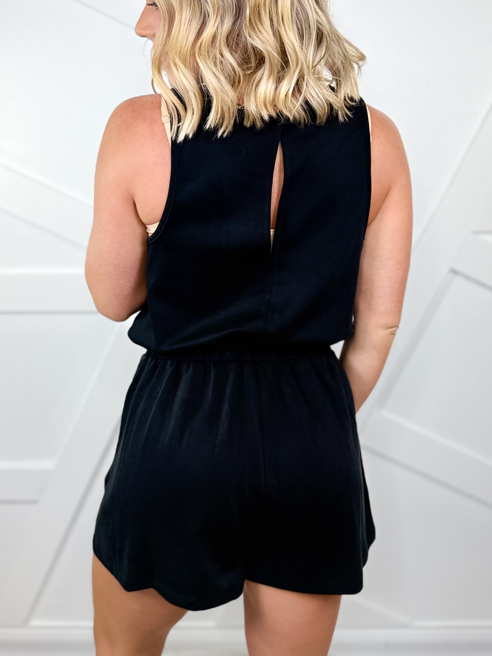 Dive Deep Romper-230 DRESSES/JUMPSUITS/ROMPERS-Charlotte Avery-Heathered Boho Boutique, Women's Fashion and Accessories in Palmetto, FL