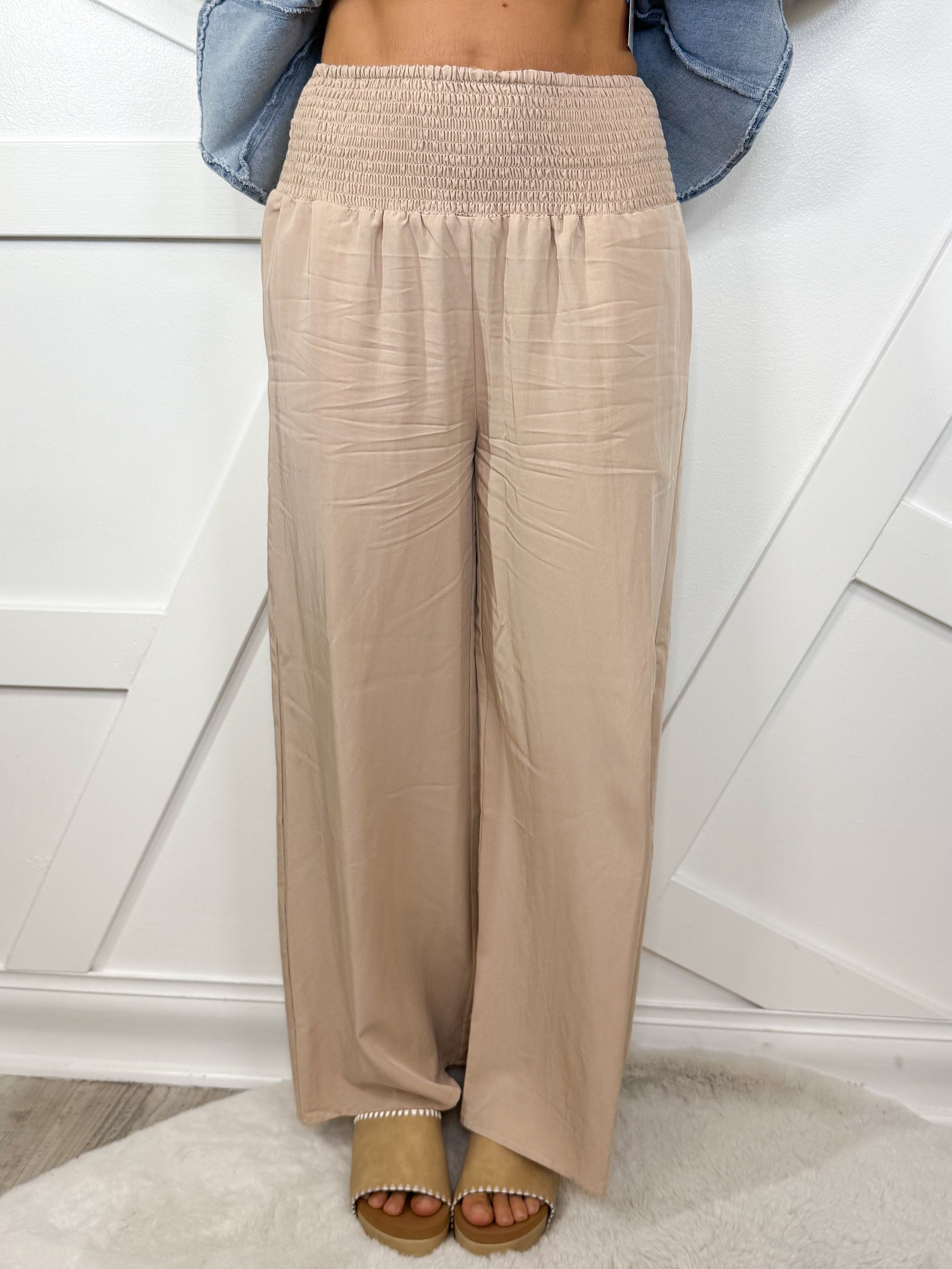 Steady Goes Pants-150 PANTS-White Birch-Heathered Boho Boutique, Women's Fashion and Accessories in Palmetto, FL