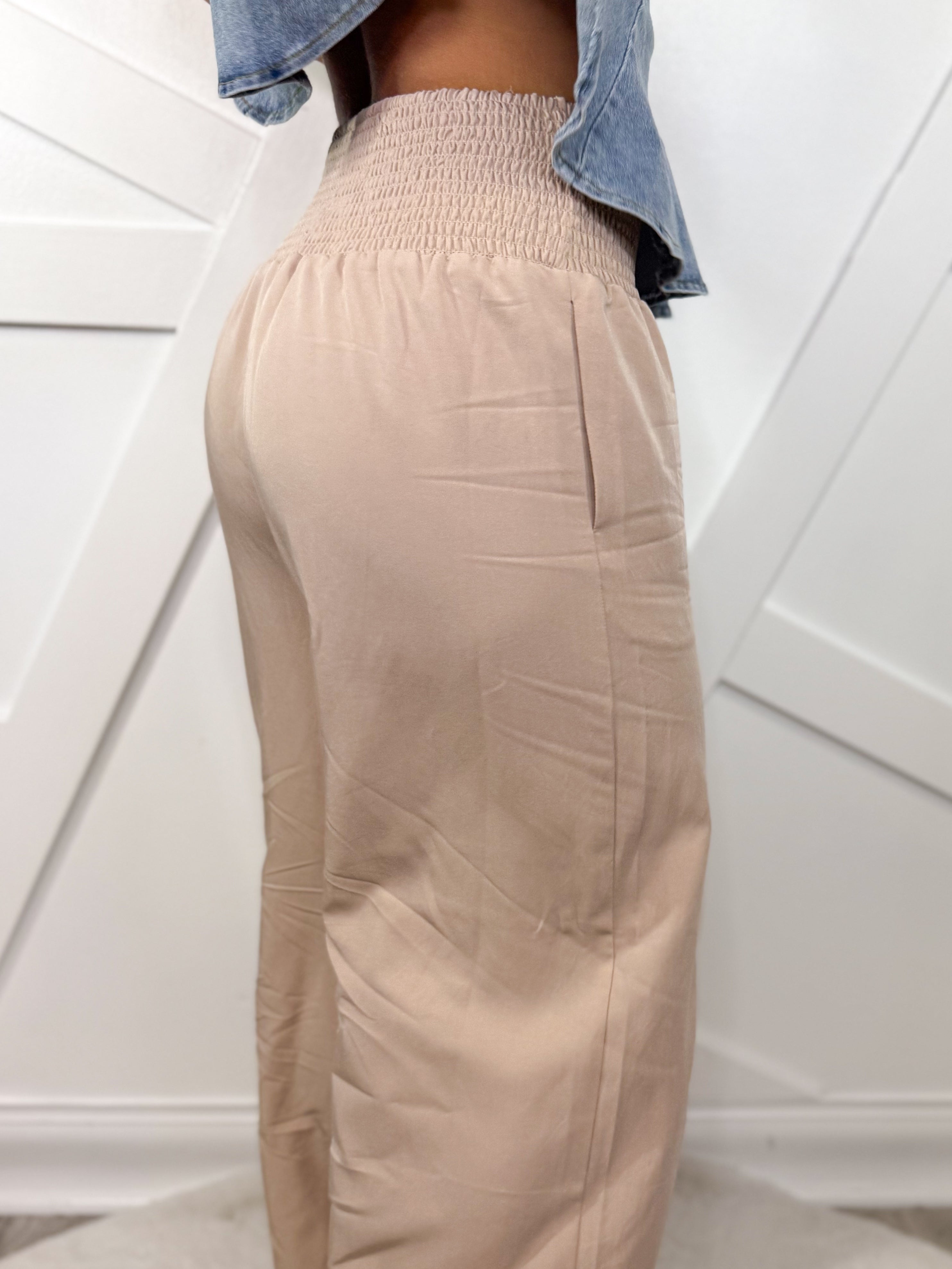 Steady Goes Pants-150 PANTS-White Birch-Heathered Boho Boutique, Women's Fashion and Accessories in Palmetto, FL