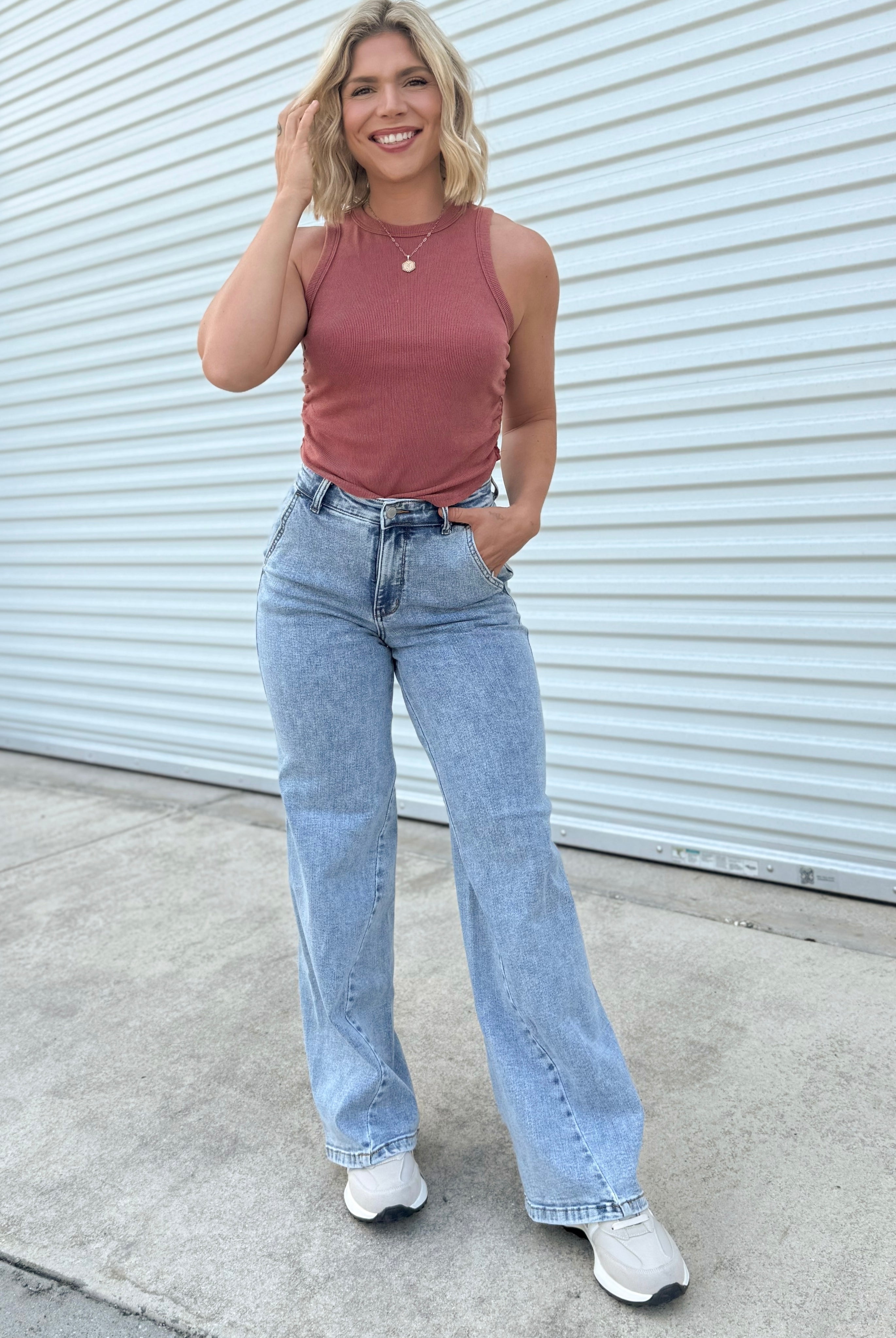 Day in the Life Wide Leg Jeans by Judy Blue-190 Jeans-Judy Blue-Heathered Boho Boutique, Women's Fashion and Accessories in Palmetto, FL