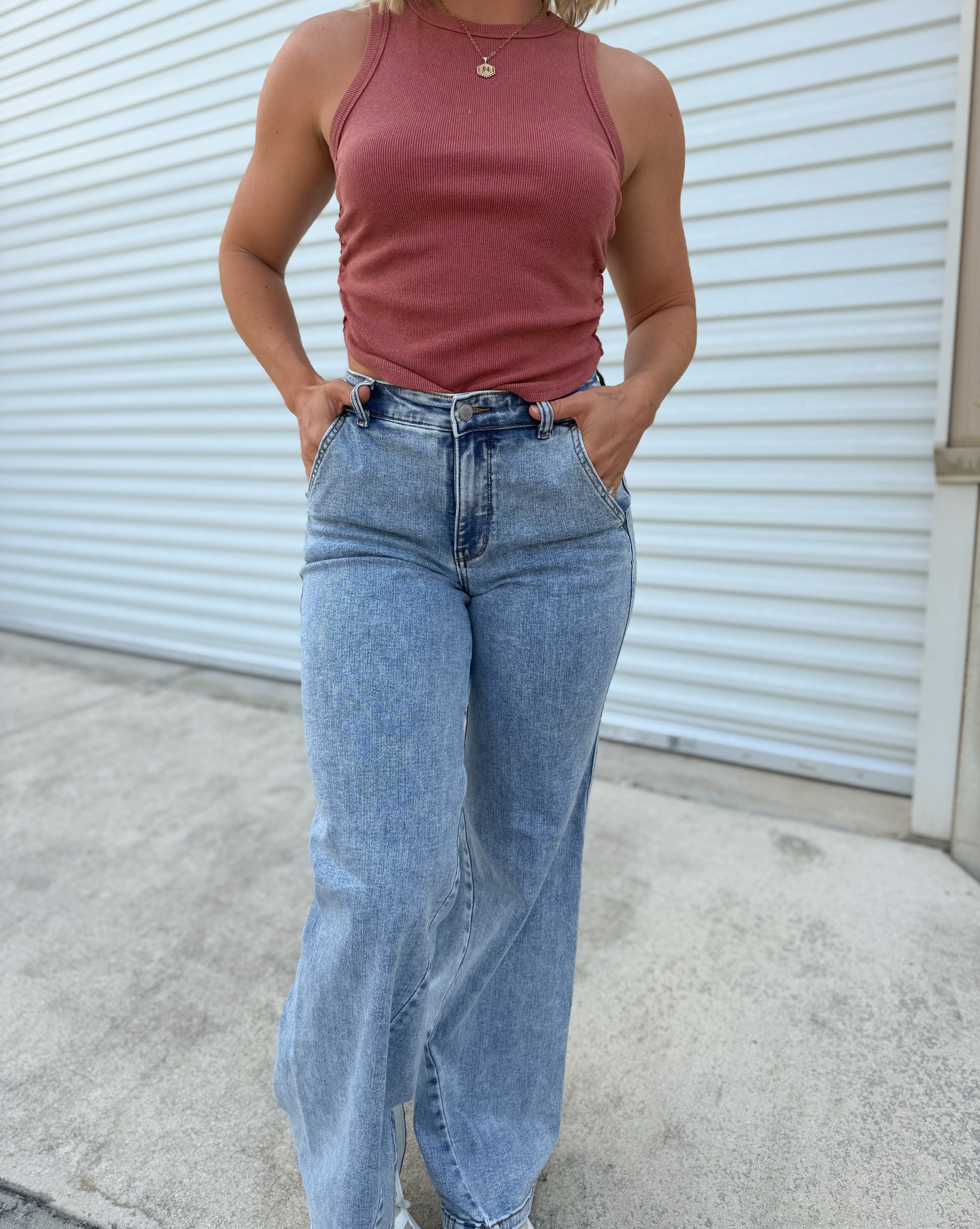 Day in the Life Wide Leg Jeans by Judy Blue-190 Jeans-Judy Blue-Heathered Boho Boutique, Women's Fashion and Accessories in Palmetto, FL