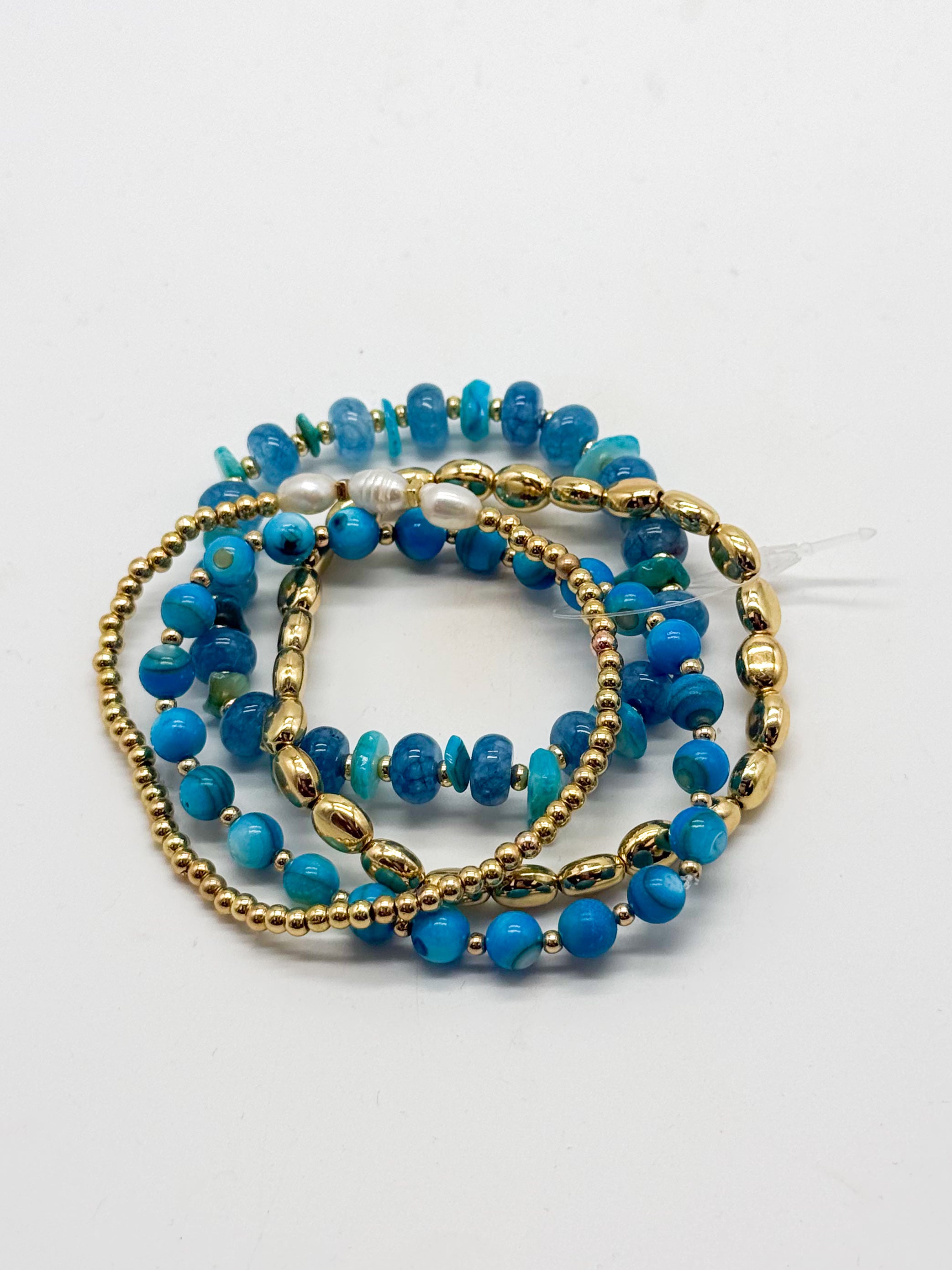 The Tide Brought In Stretch Bracelet Stack-310 Jewelry-Joia Trading-Heathered Boho Boutique, Women's Fashion and Accessories in Palmetto, FL