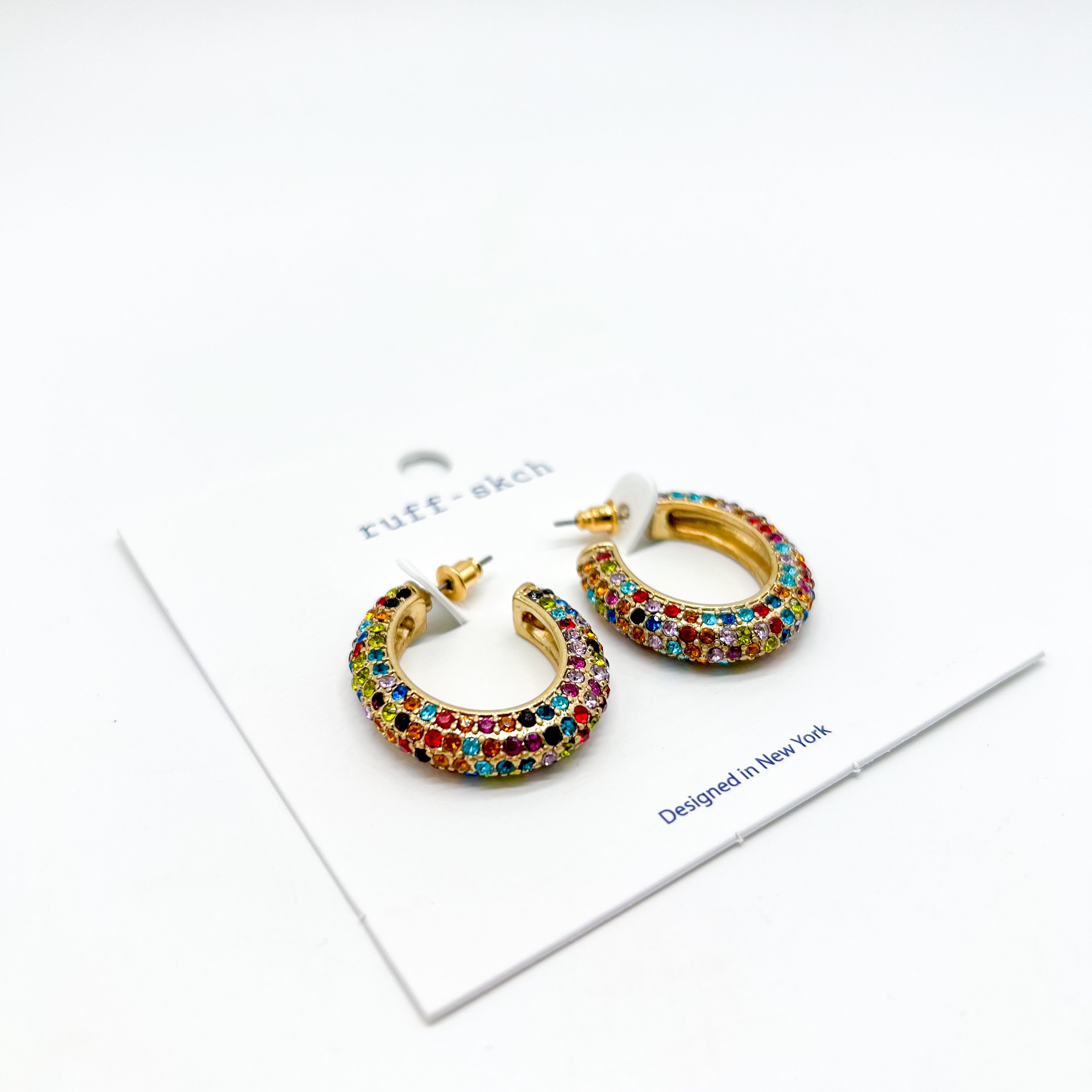 Hooked the Bling Earrings-310 Jewelry-Rough Sketch-Heathered Boho Boutique, Women's Fashion and Accessories in Palmetto, FL