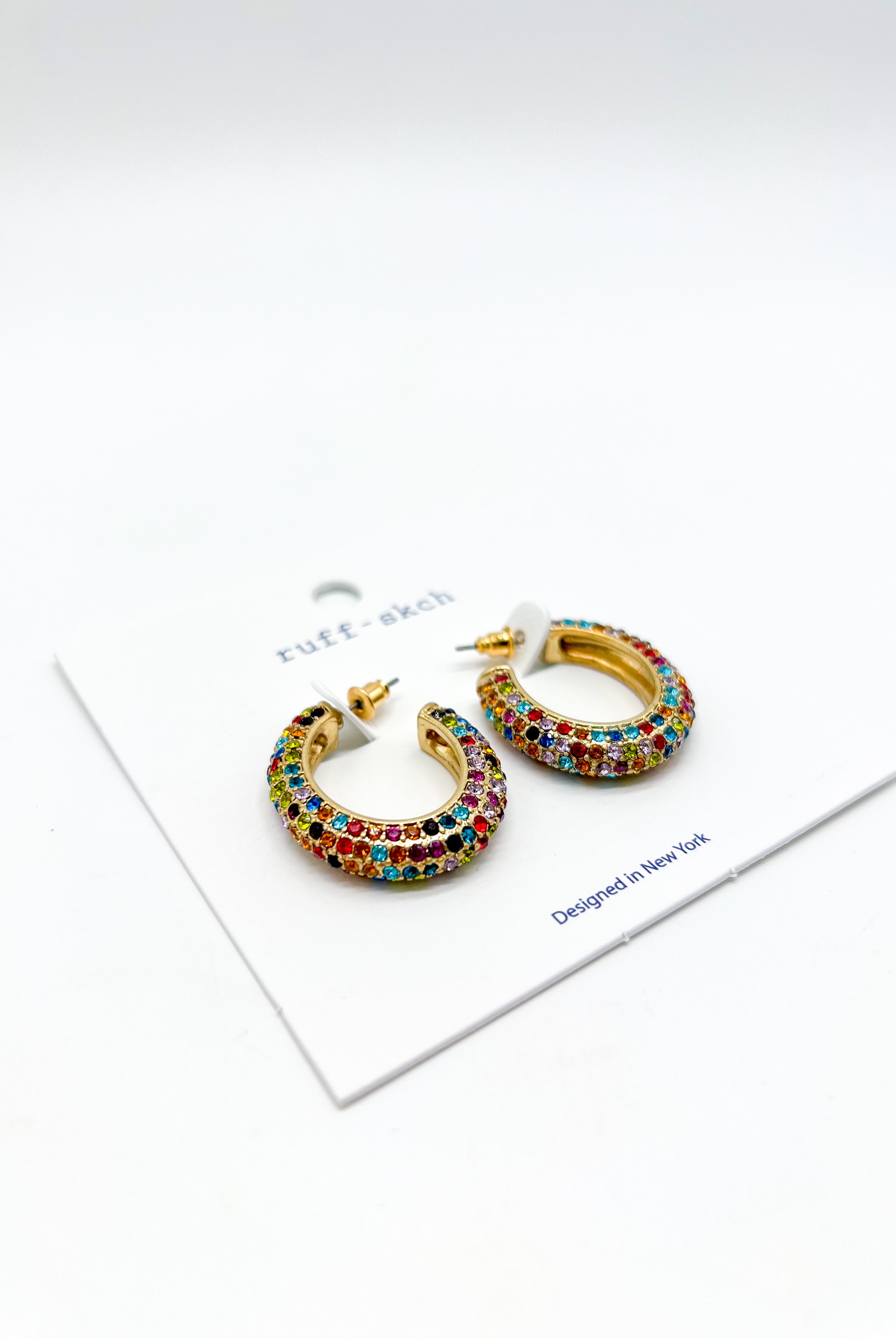 Hooked the Bling Earrings-310 Jewelry-Rough Sketch-Heathered Boho Boutique, Women's Fashion and Accessories in Palmetto, FL