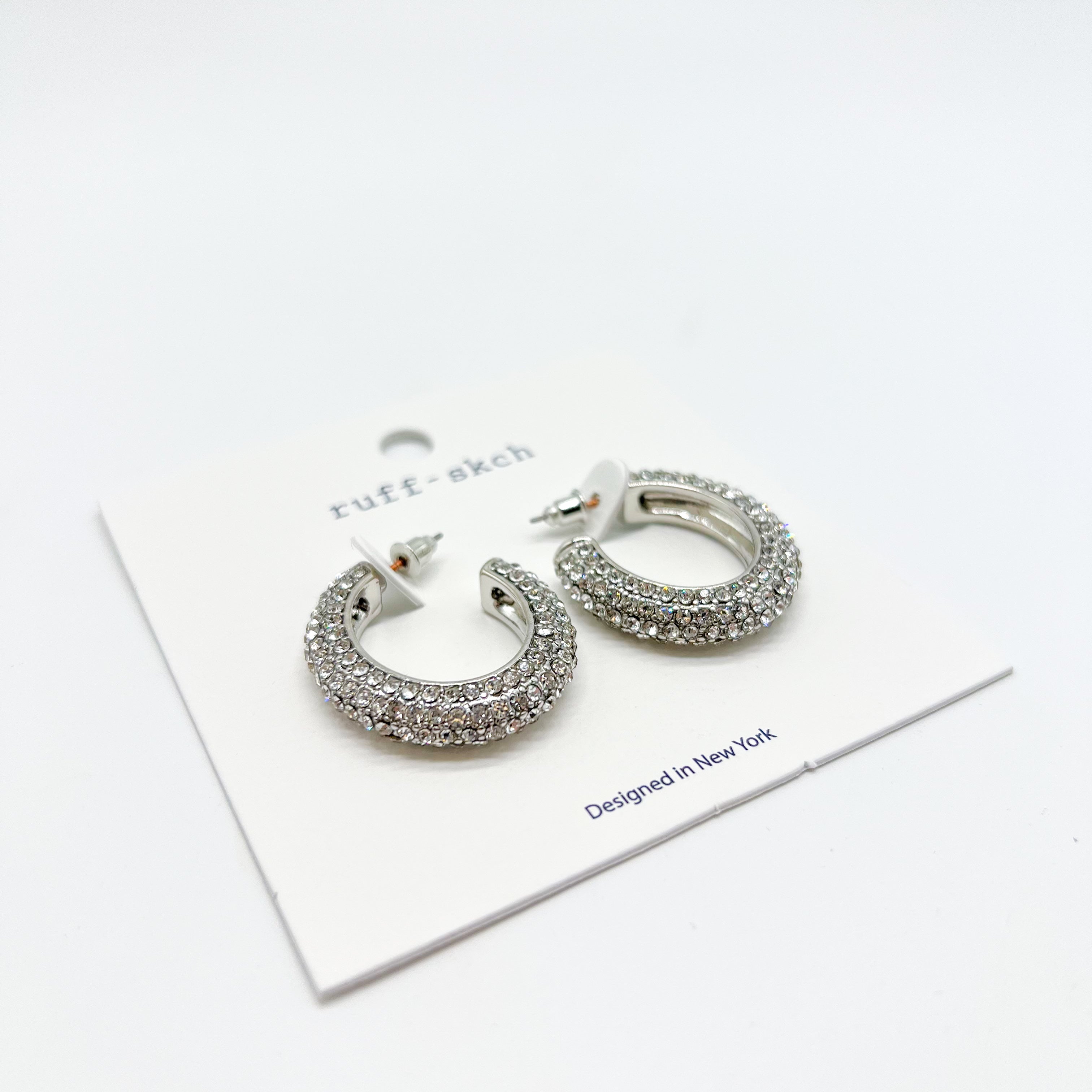 Hooked the Bling Earrings-310 Jewelry-Rough Sketch-Heathered Boho Boutique, Women's Fashion and Accessories in Palmetto, FL