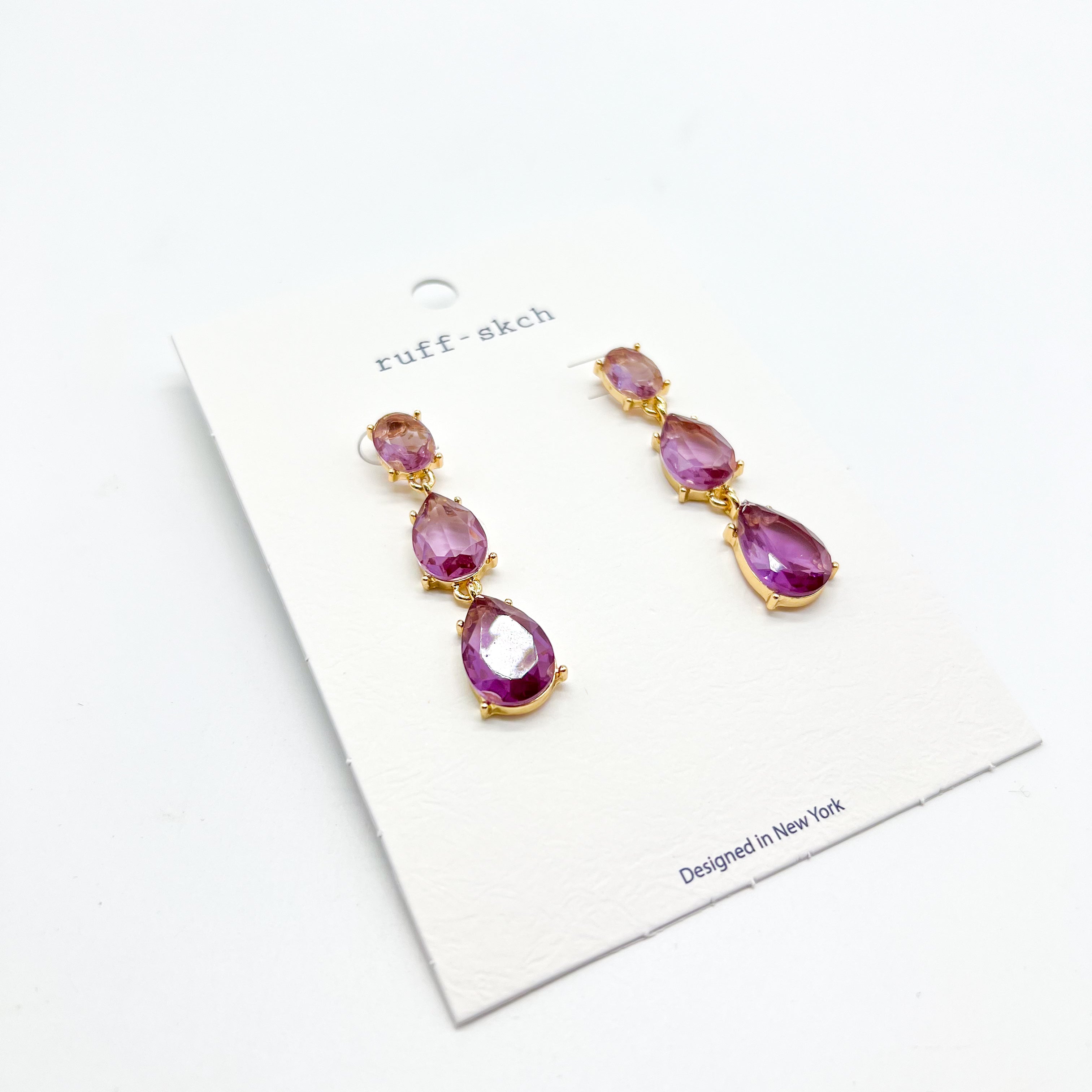 Colorful Raindrop Earrings-310 Jewelry-Rough Sketch-Heathered Boho Boutique, Women's Fashion and Accessories in Palmetto, FL