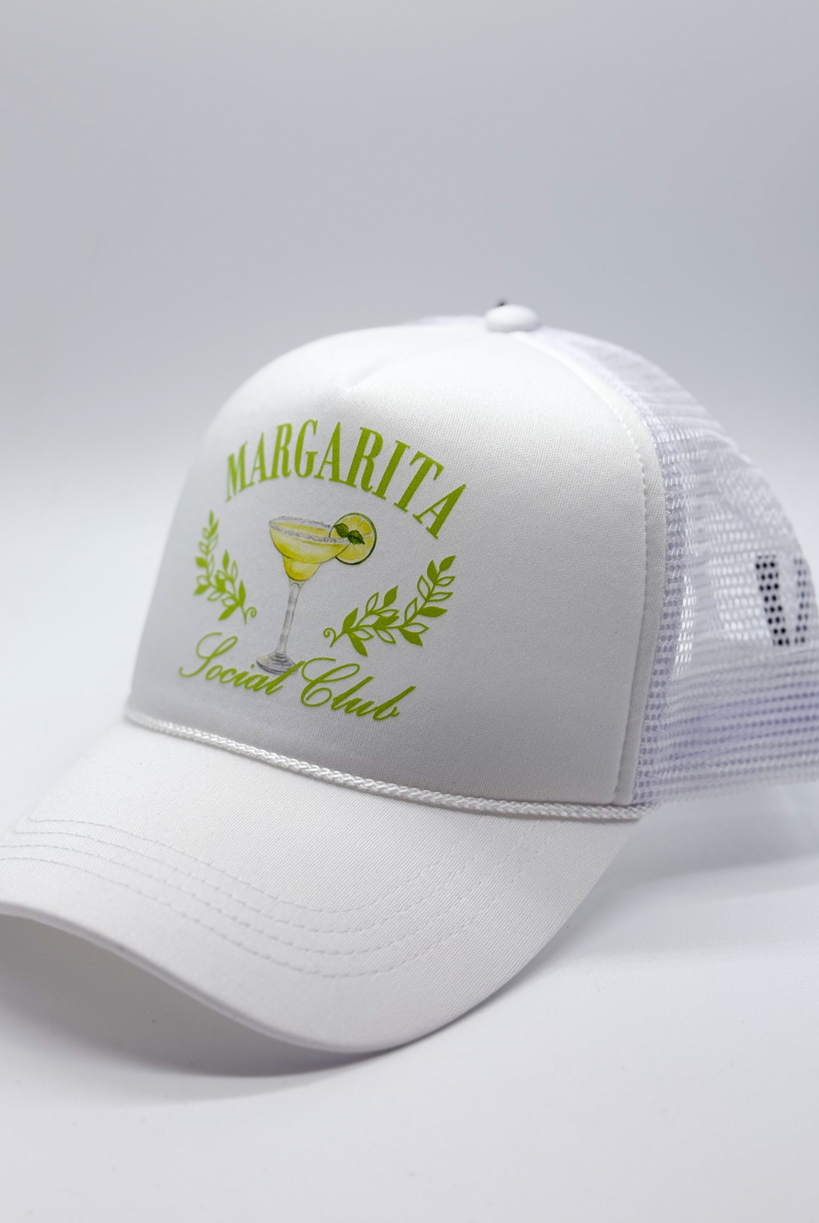 Margarita Cocktail Club Trucker Hat-330 Headwear-David And Young-Heathered Boho Boutique, Women's Fashion and Accessories in Palmetto, FL