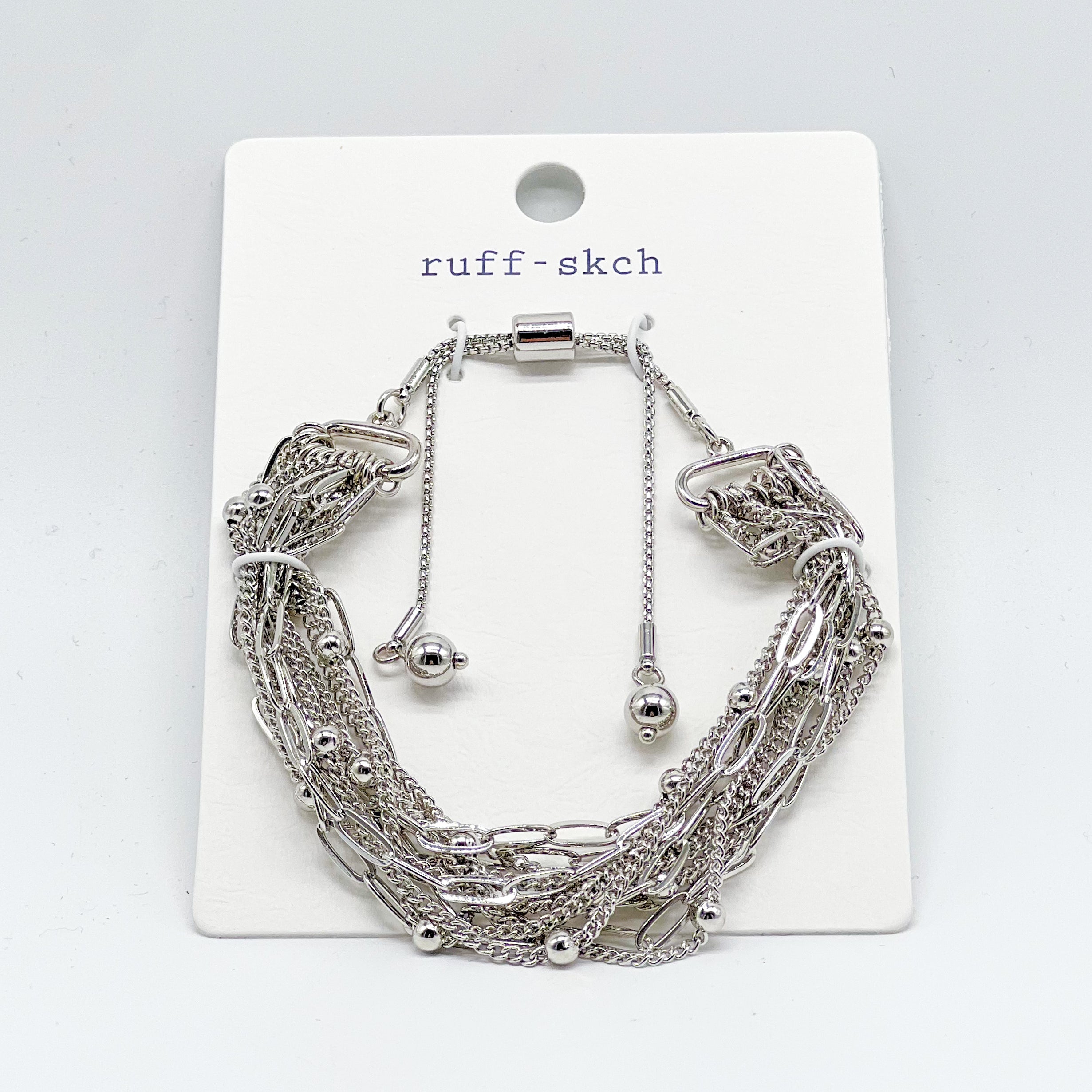 Layering The Chains Bracelet-310 Jewelry-Rough Sketch-Heathered Boho Boutique, Women's Fashion and Accessories in Palmetto, FL