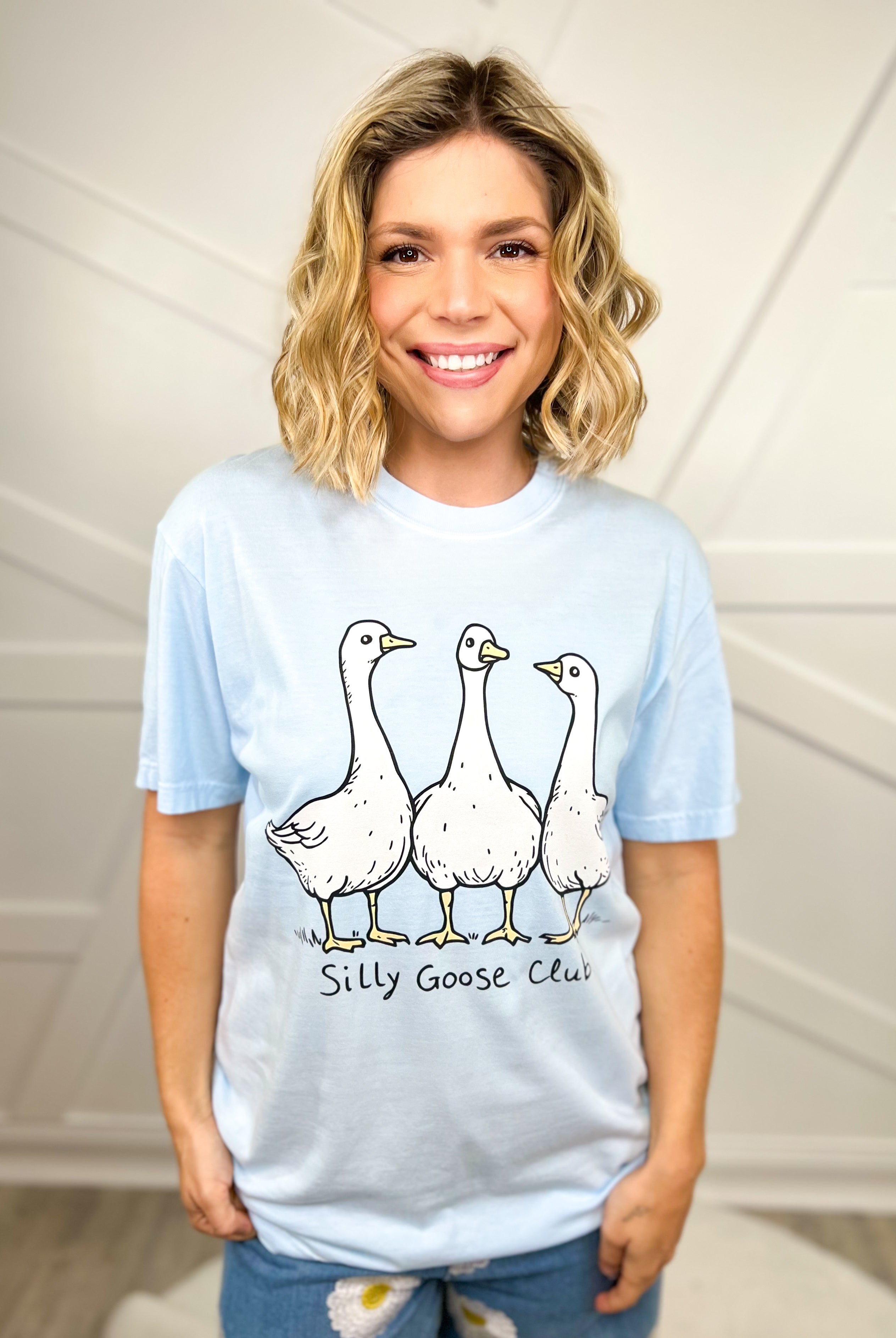 Silly Goose Club Graphic Tee-130 Graphic Tees-Heathered Boho-Heathered Boho Boutique, Women's Fashion and Accessories in Palmetto, FL