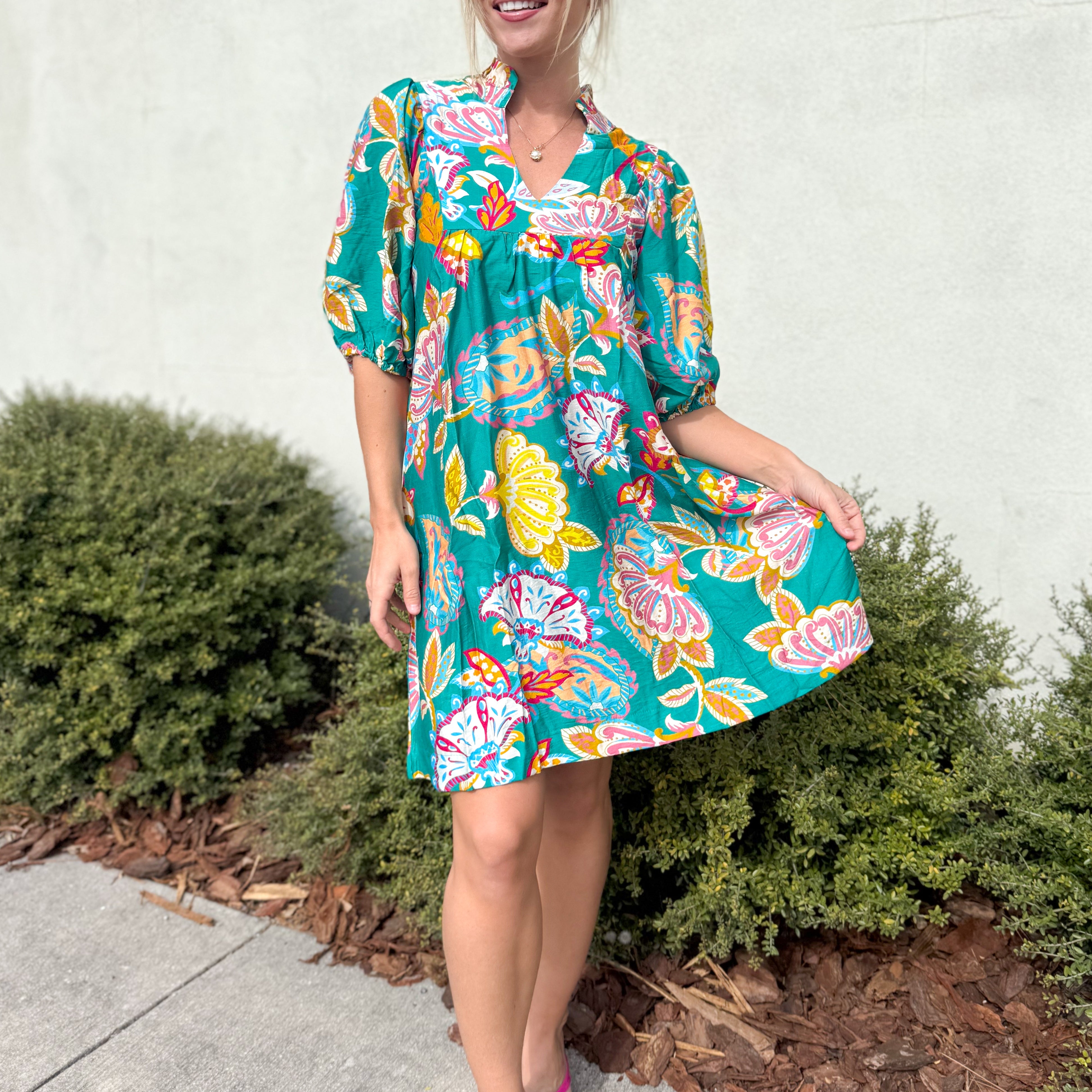 Modern Muse Dress-230 DRESSES/JUMPSUITS/ROMPERS-Umgee-Heathered Boho Boutique, Women's Fashion and Accessories in Palmetto, FL