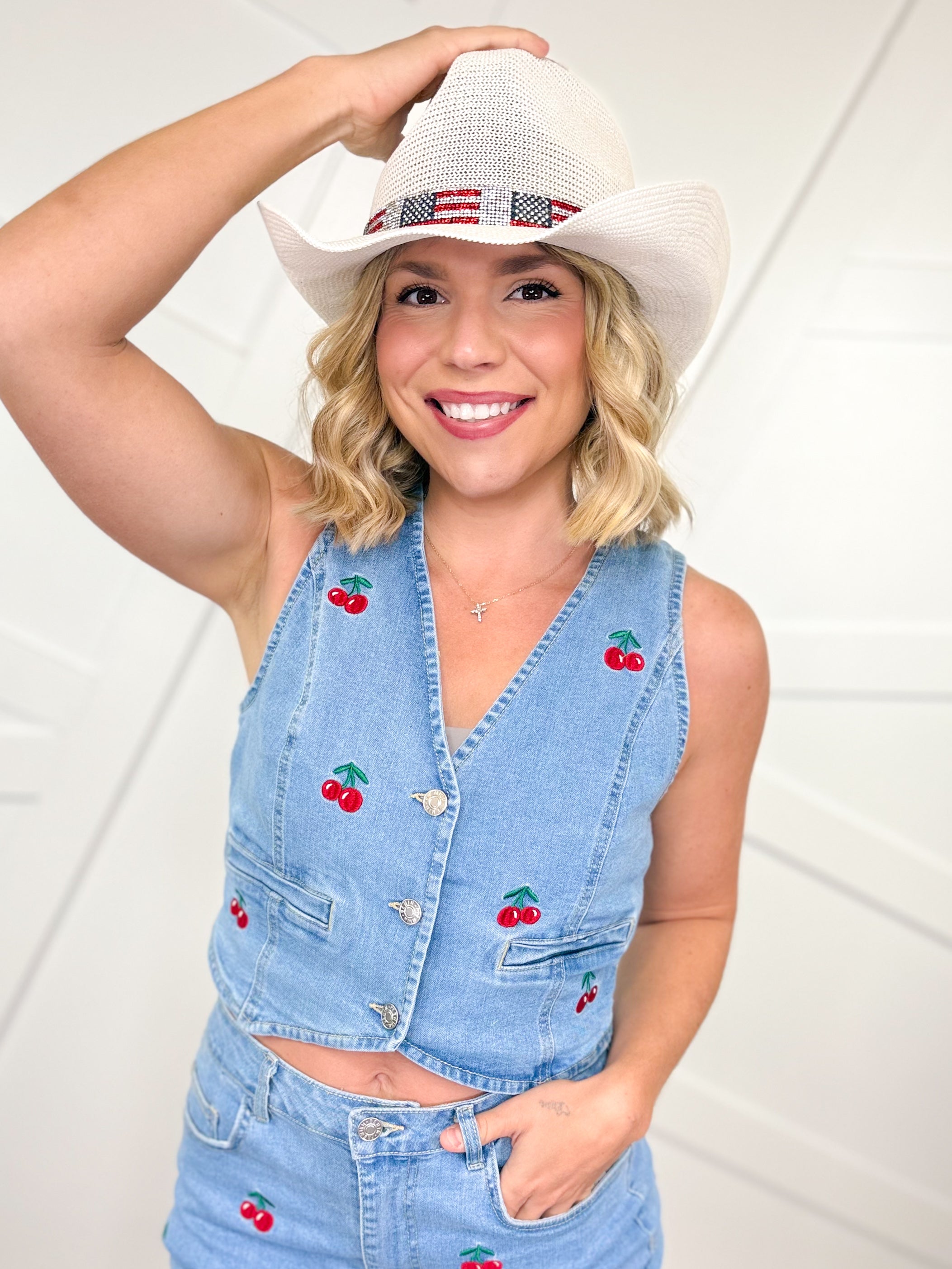 Sweet Like Cherry Vest-100 TANK/CROP TOPS-Love Tree-Heathered Boho Boutique, Women's Fashion and Accessories in Palmetto, FL