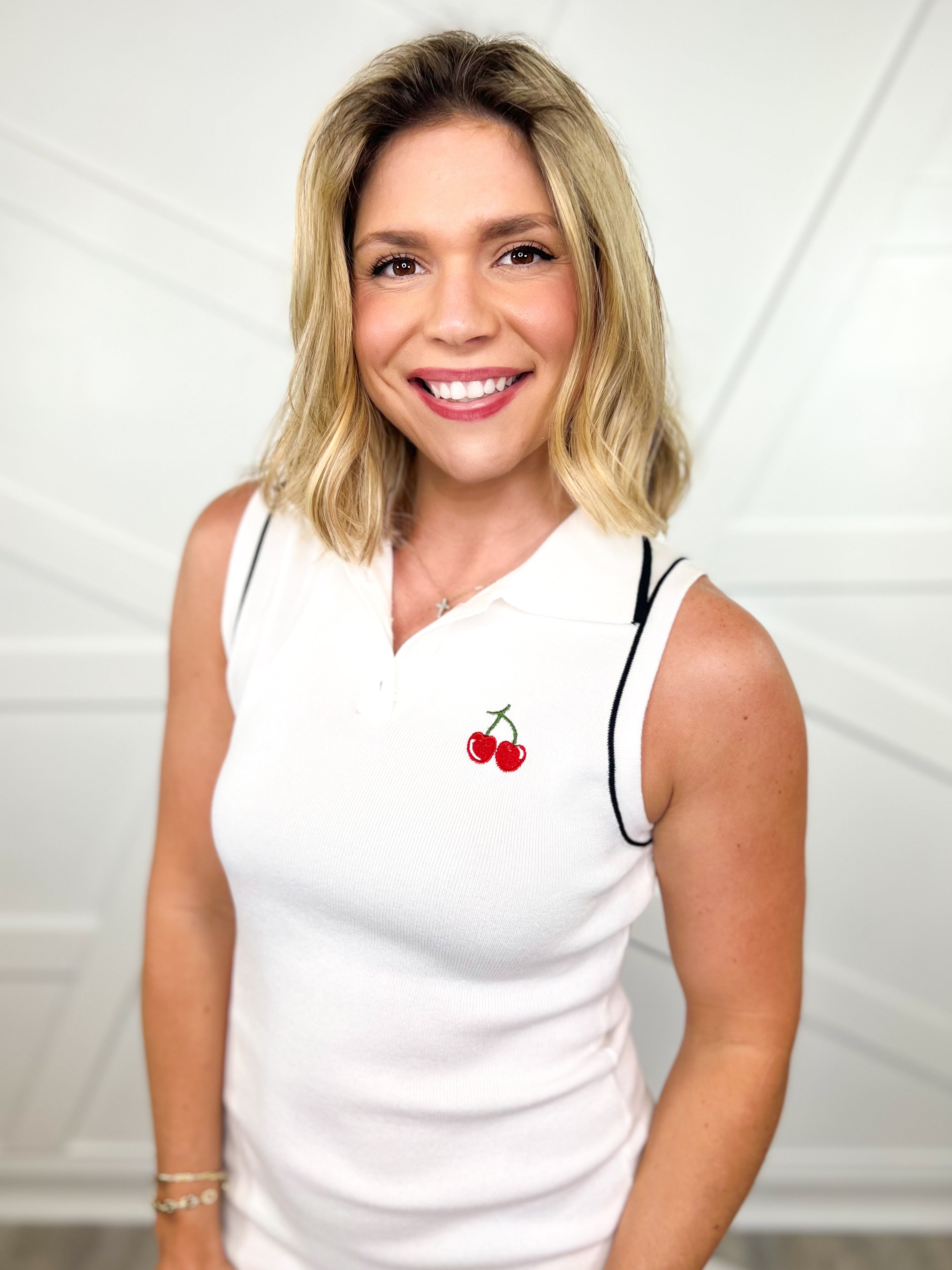 Cherry Picked Polo Dress-230 Dresses/Jumpsuits/Rompers-Galita-Heathered Boho Boutique, Women's Fashion and Accessories in Palmetto, FL