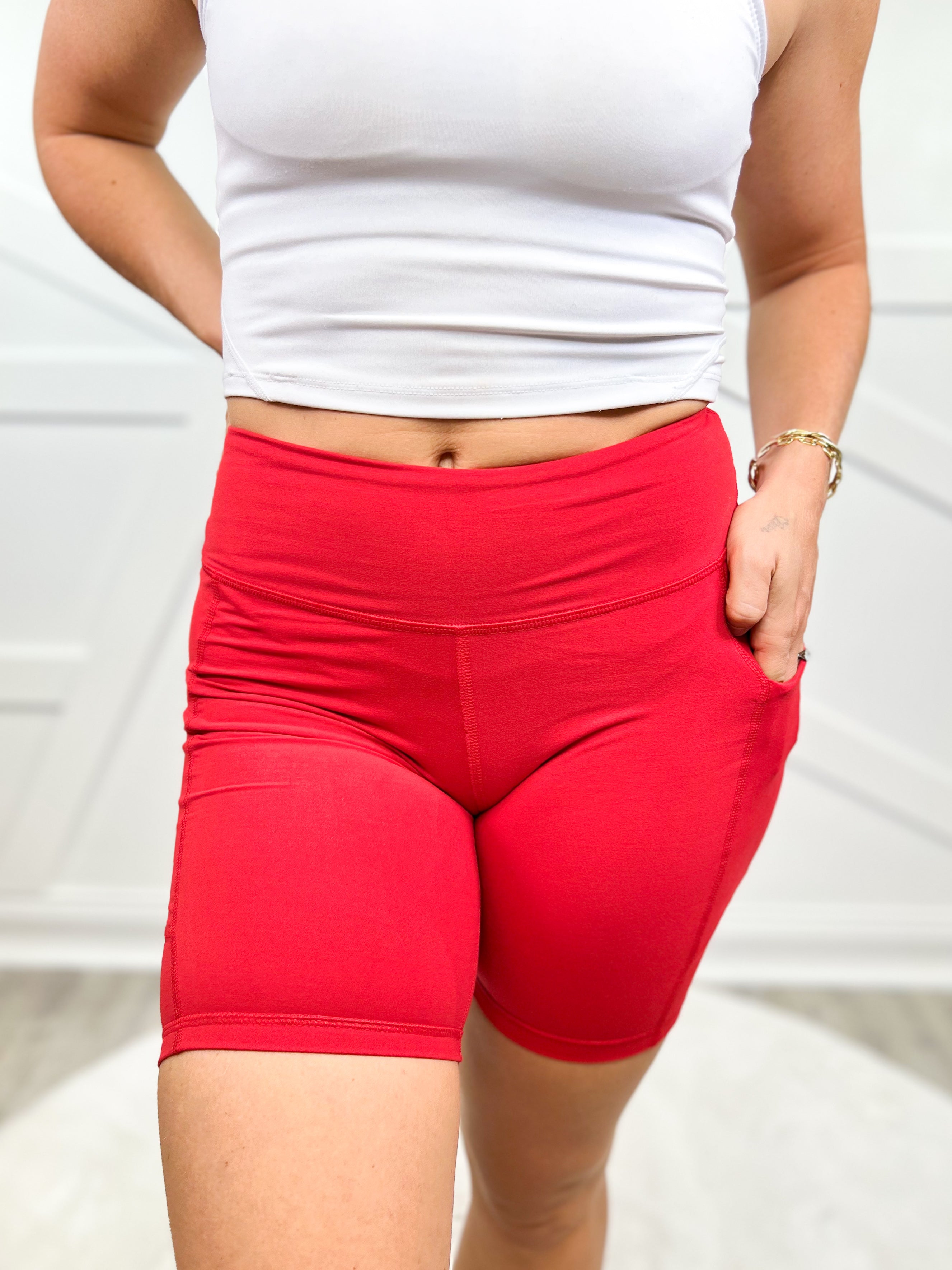 RESTOCK: Super Fit Biker Shorts-240 Activewear/Sets-Rae Mode-Heathered Boho Boutique, Women's Fashion and Accessories in Palmetto, FL