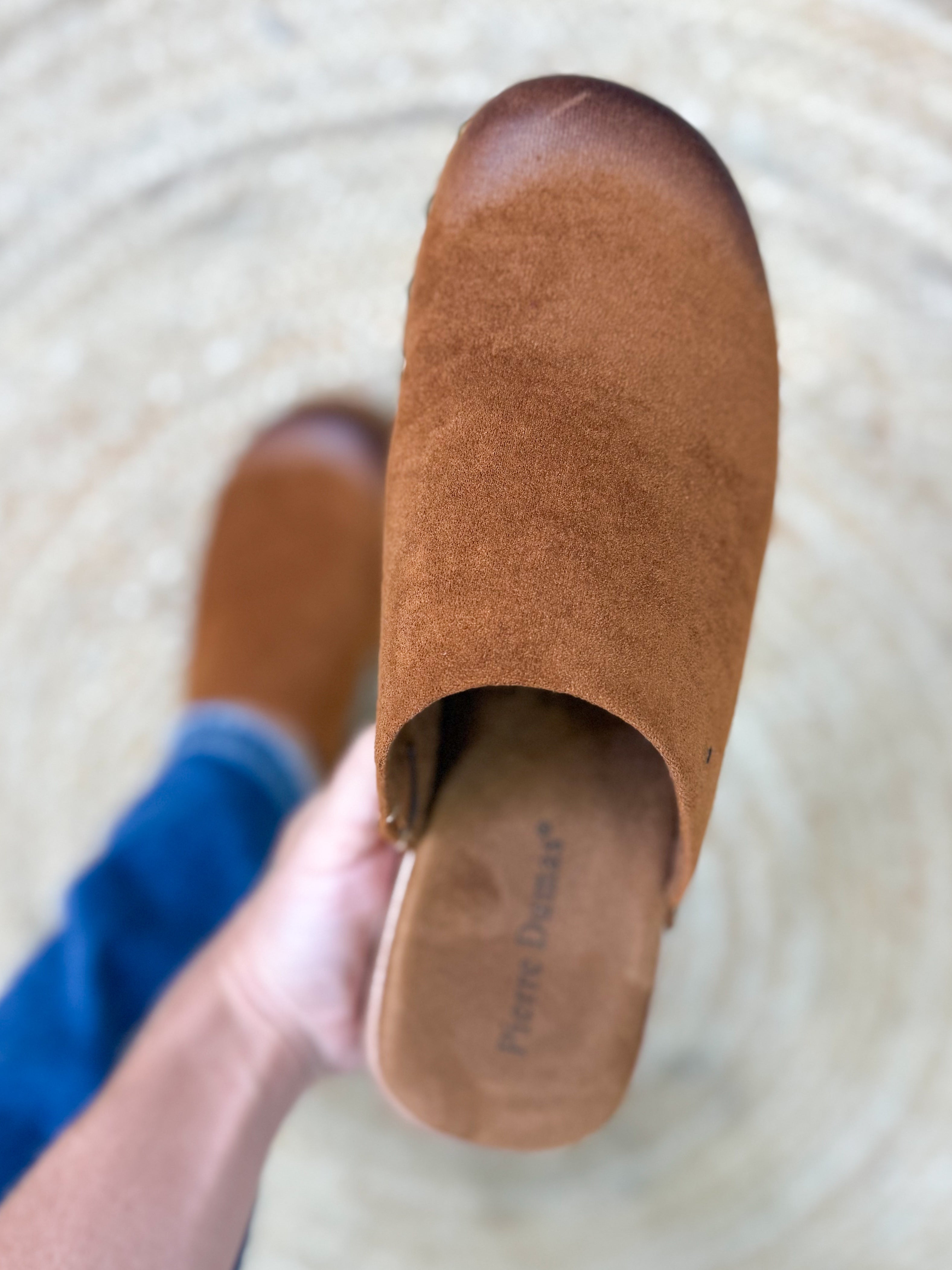 Jeda Wedged Clogs - Cognac-350 SHOES-OLEM SHOE-Heathered Boho Boutique, Women's Fashion and Accessories in Palmetto, FL