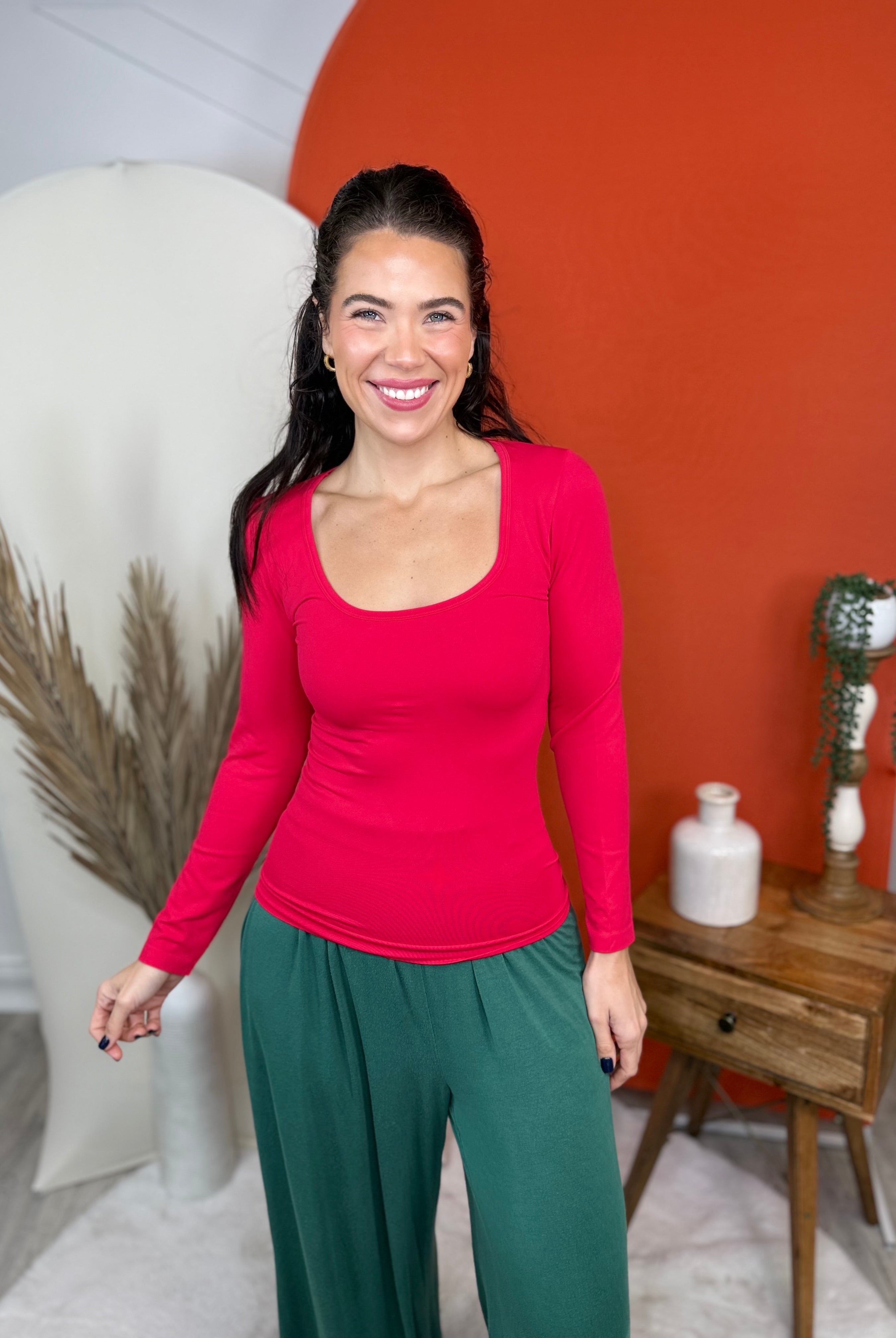 Turning Heads Long Sleeve Top-120 LONG SLEEVE TOPS-YELETE-Heathered Boho Boutique, Women's Fashion and Accessories in Palmetto, FL