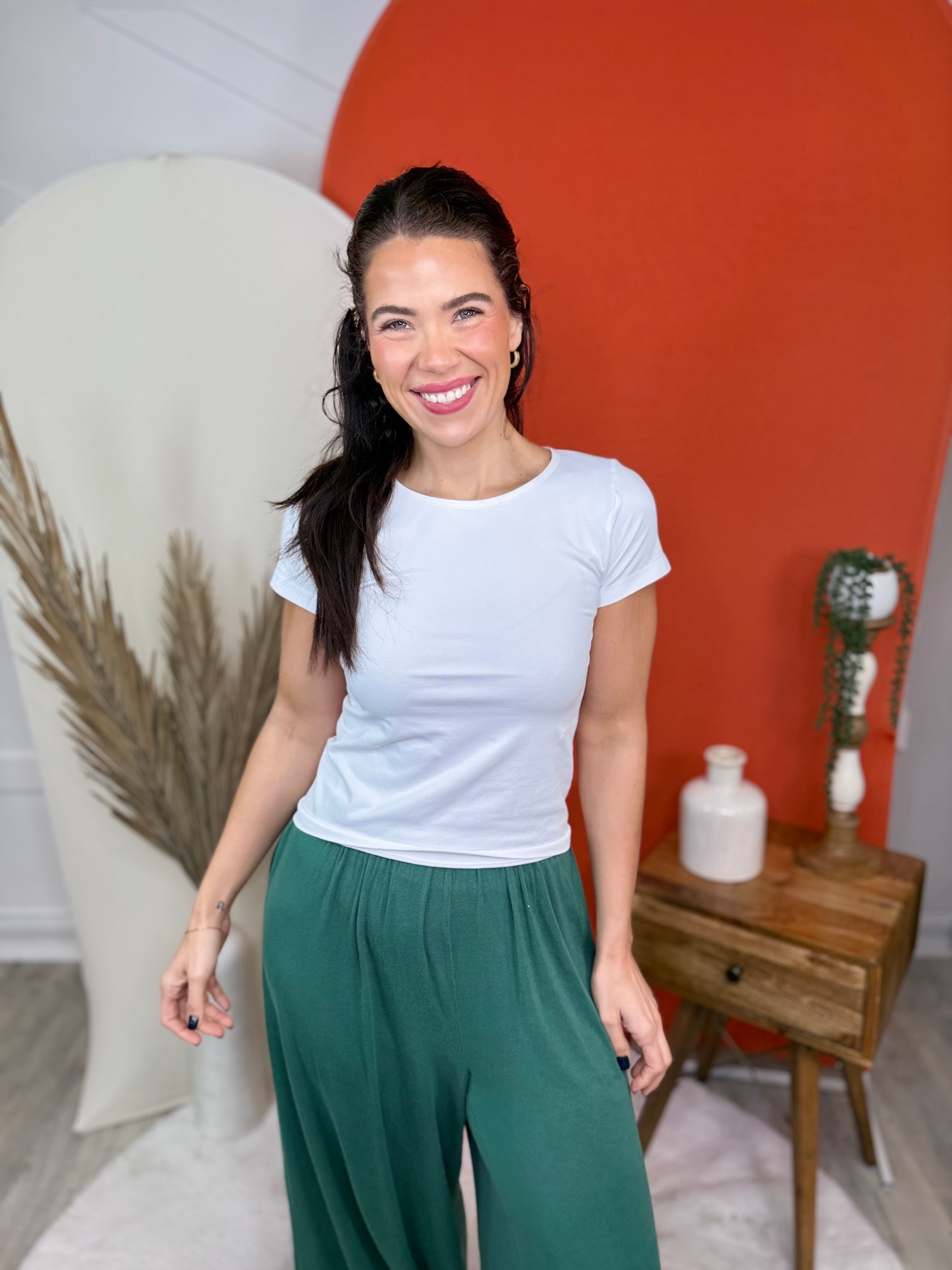 Restock: Perfect Staple Top-110 Short Sleeve Top-YELETE-Heathered Boho Boutique, Women's Fashion and Accessories in Palmetto, FL