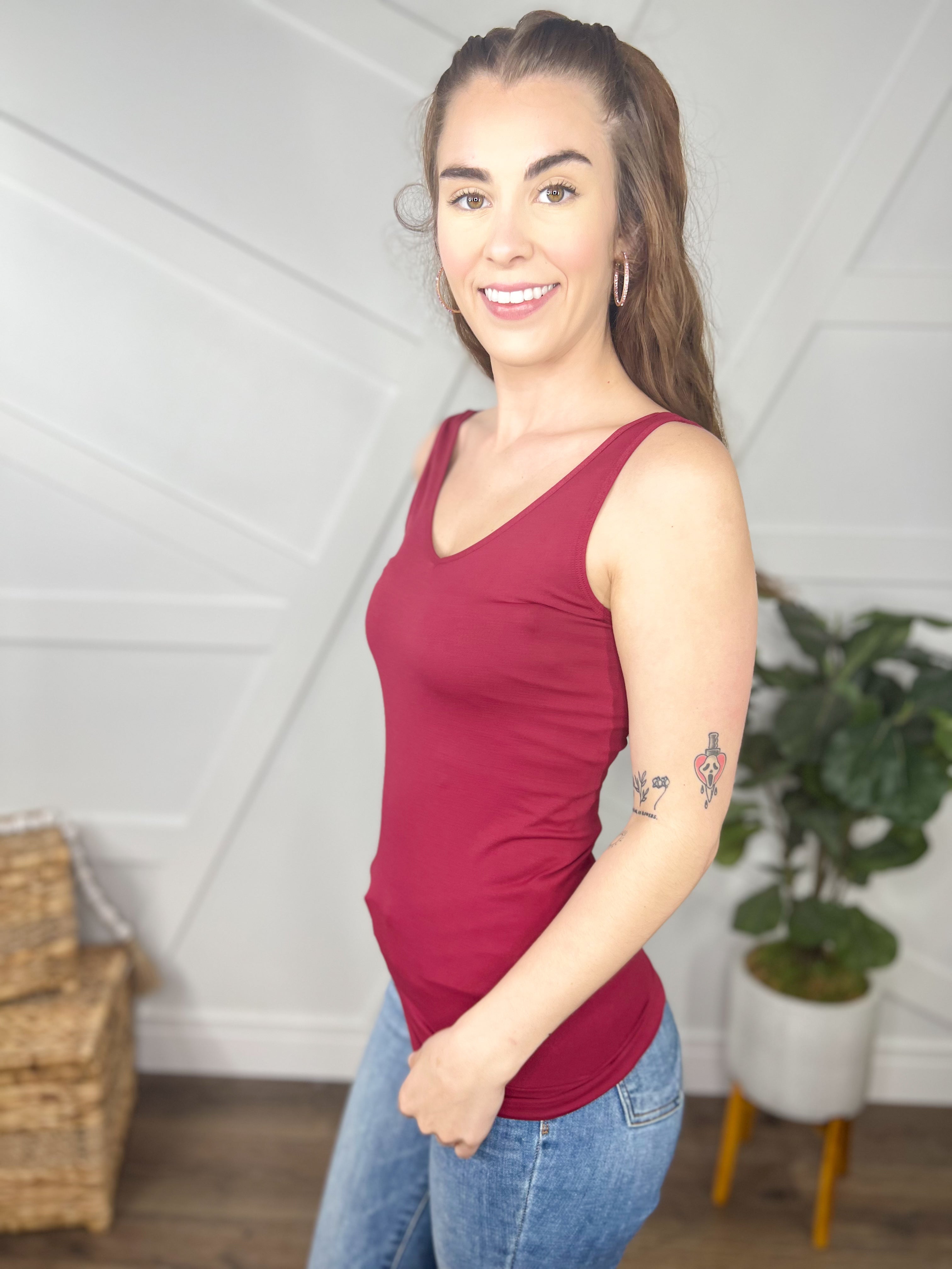 Restock: V or U Reversible Seamless Tank-100 Tank/Crop Tops-YELETE-Heathered Boho Boutique, Women's Fashion and Accessories in Palmetto, FL