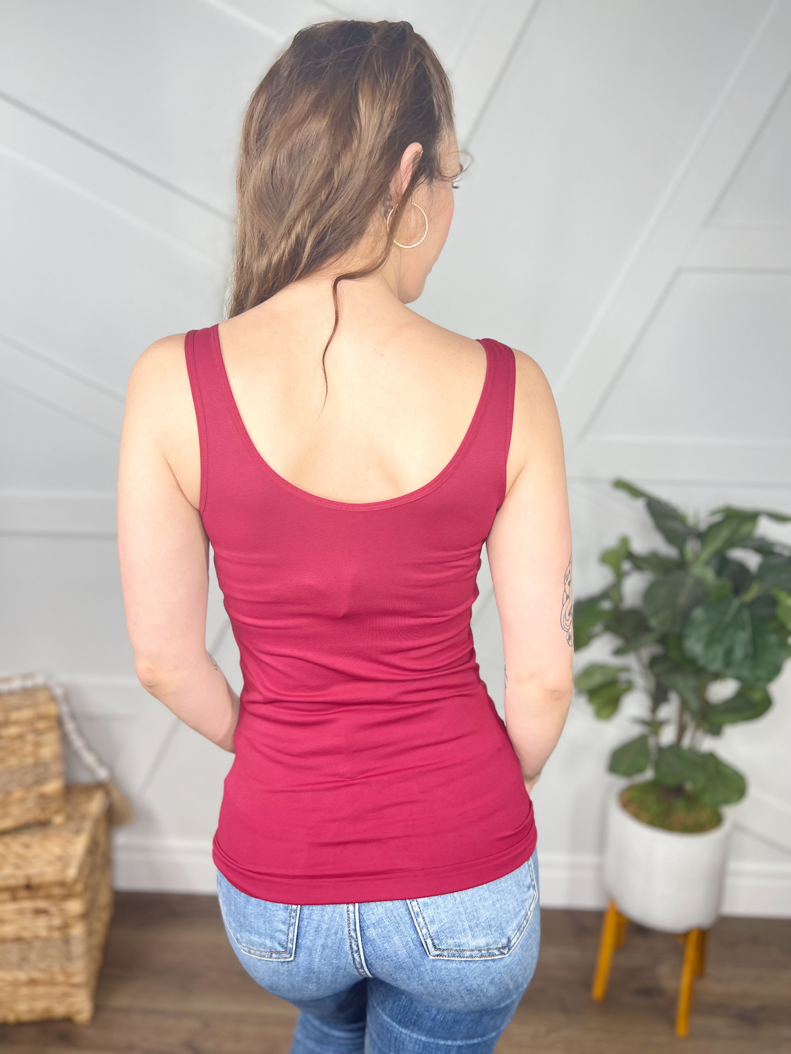 Restock: V or U Reversible Seamless Tank-100 Tank/Crop Tops-YELETE-Heathered Boho Boutique, Women's Fashion and Accessories in Palmetto, FL