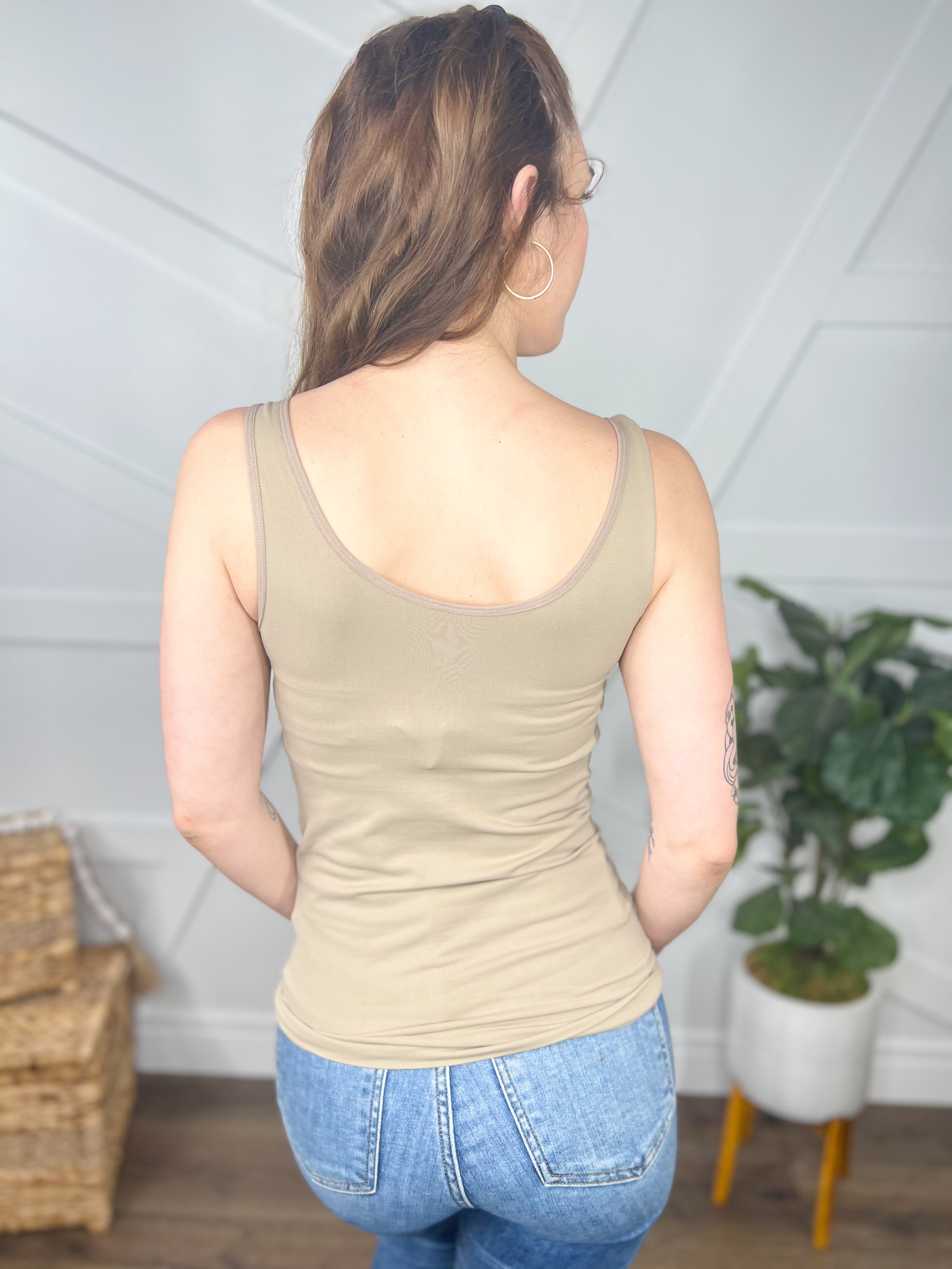 Restock: V or U Reversible Seamless Tank-100 Tank/Crop Tops-YELETE-Heathered Boho Boutique, Women's Fashion and Accessories in Palmetto, FL