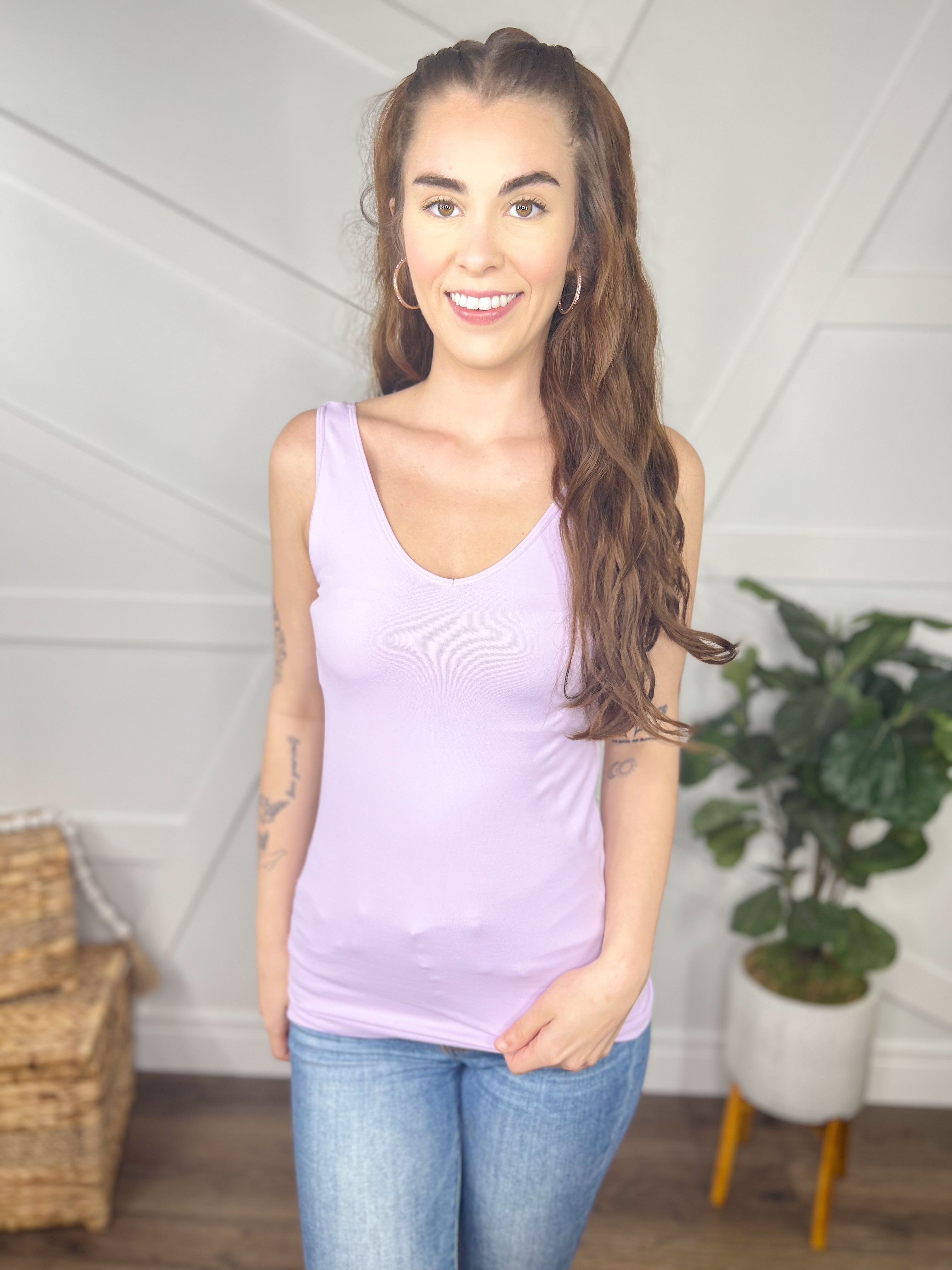 Restock: V or U Reversible Seamless Tank-100 Tank/Crop Tops-YELETE-Heathered Boho Boutique, Women's Fashion and Accessories in Palmetto, FL