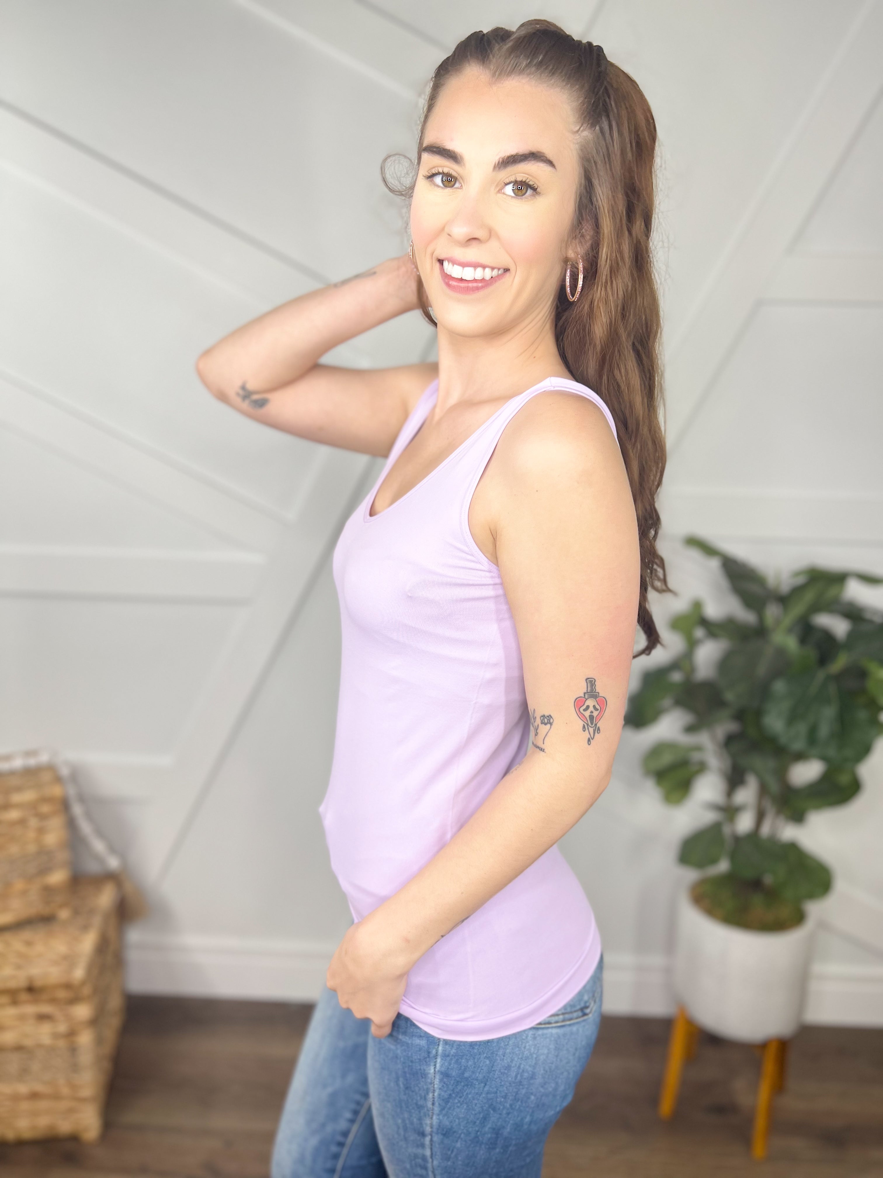 Restock: V or U Reversible Seamless Tank-100 Tank/Crop Tops-YELETE-Heathered Boho Boutique, Women's Fashion and Accessories in Palmetto, FL