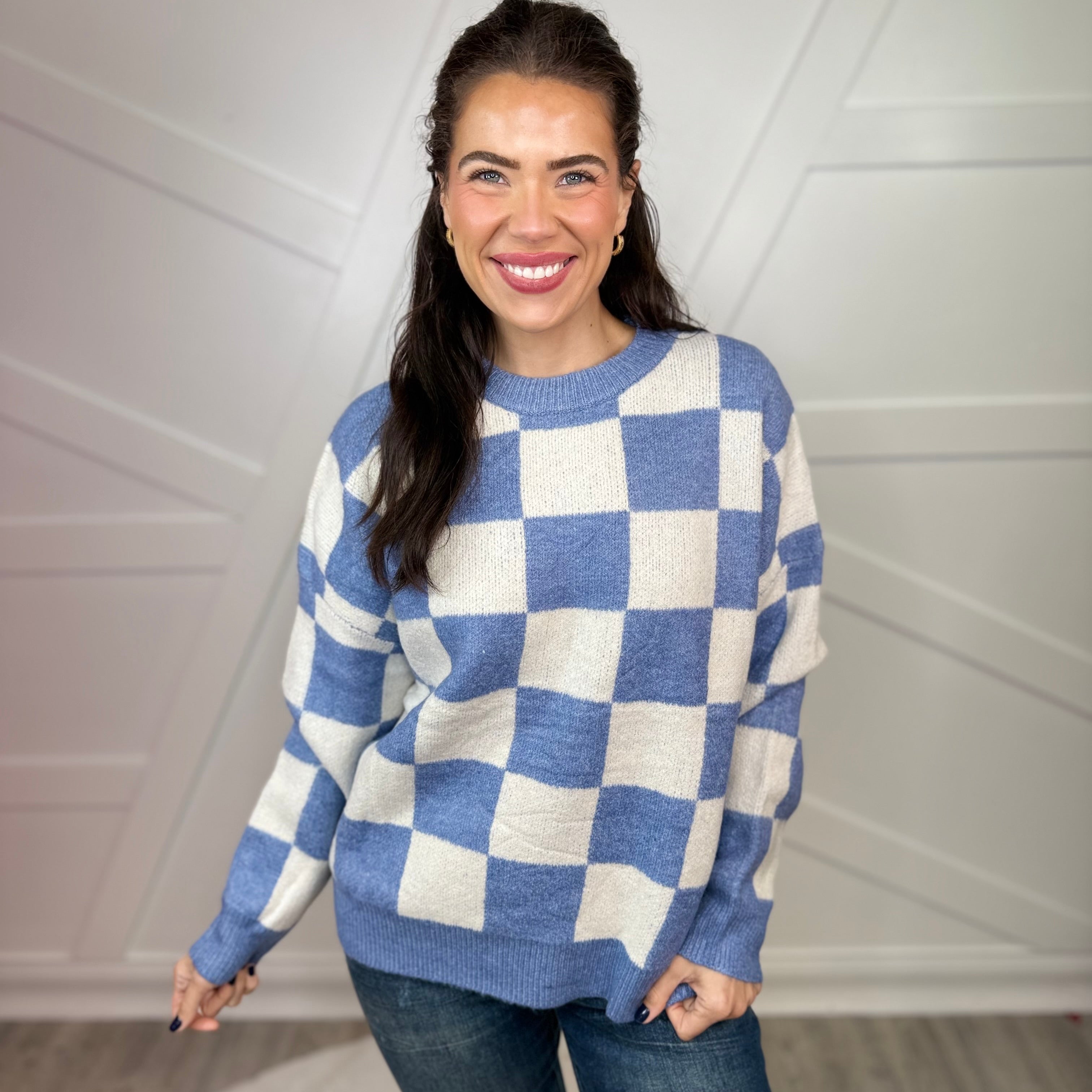 Chess Not Checkers Sweater-125 SWEATER-Miracle-Heathered Boho Boutique, Women's Fashion and Accessories in Palmetto, FL