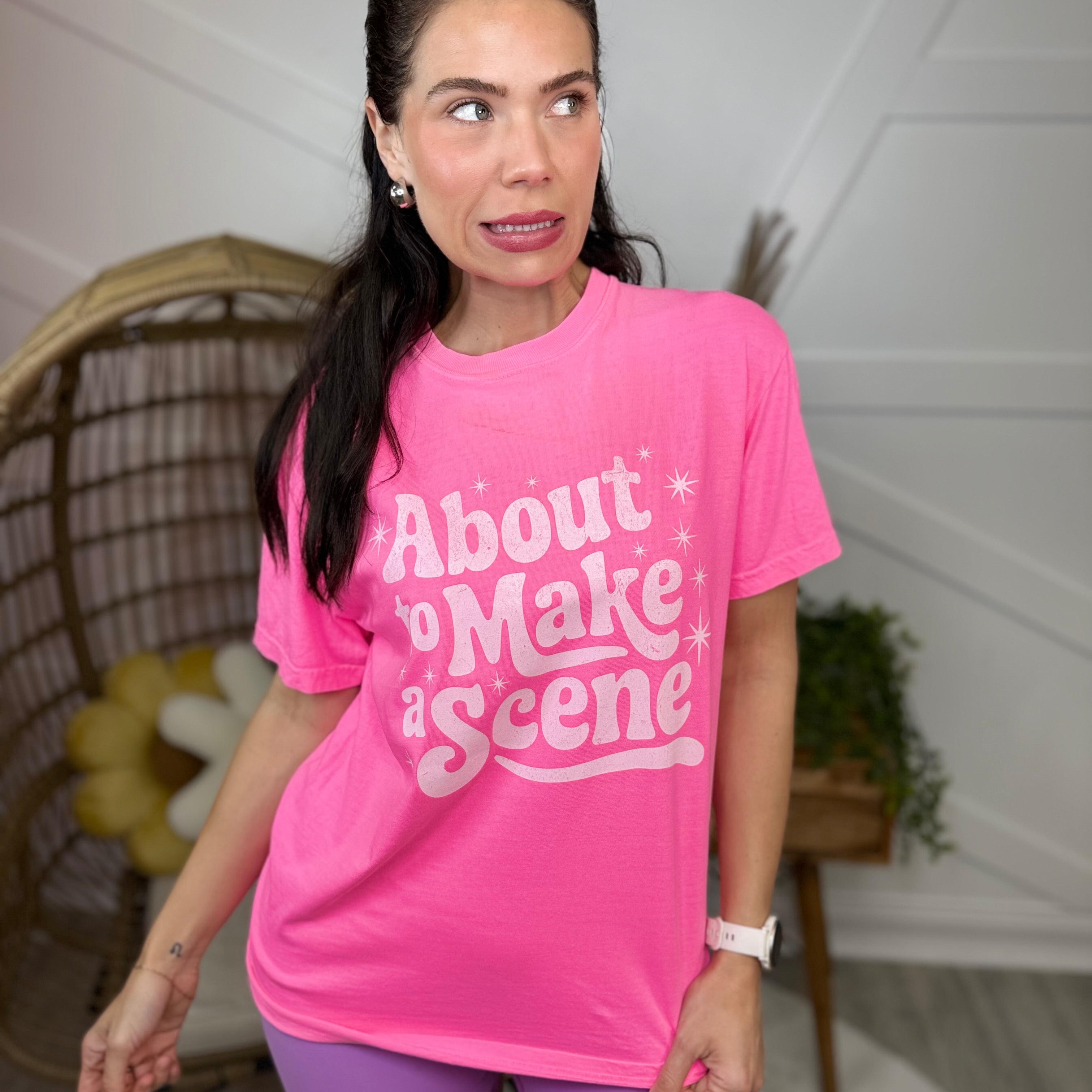 About to Make a Scene Graphic Tee-130 Graphic Tees-Heathered Boho-Heathered Boho Boutique, Women's Fashion and Accessories in Palmetto, FL