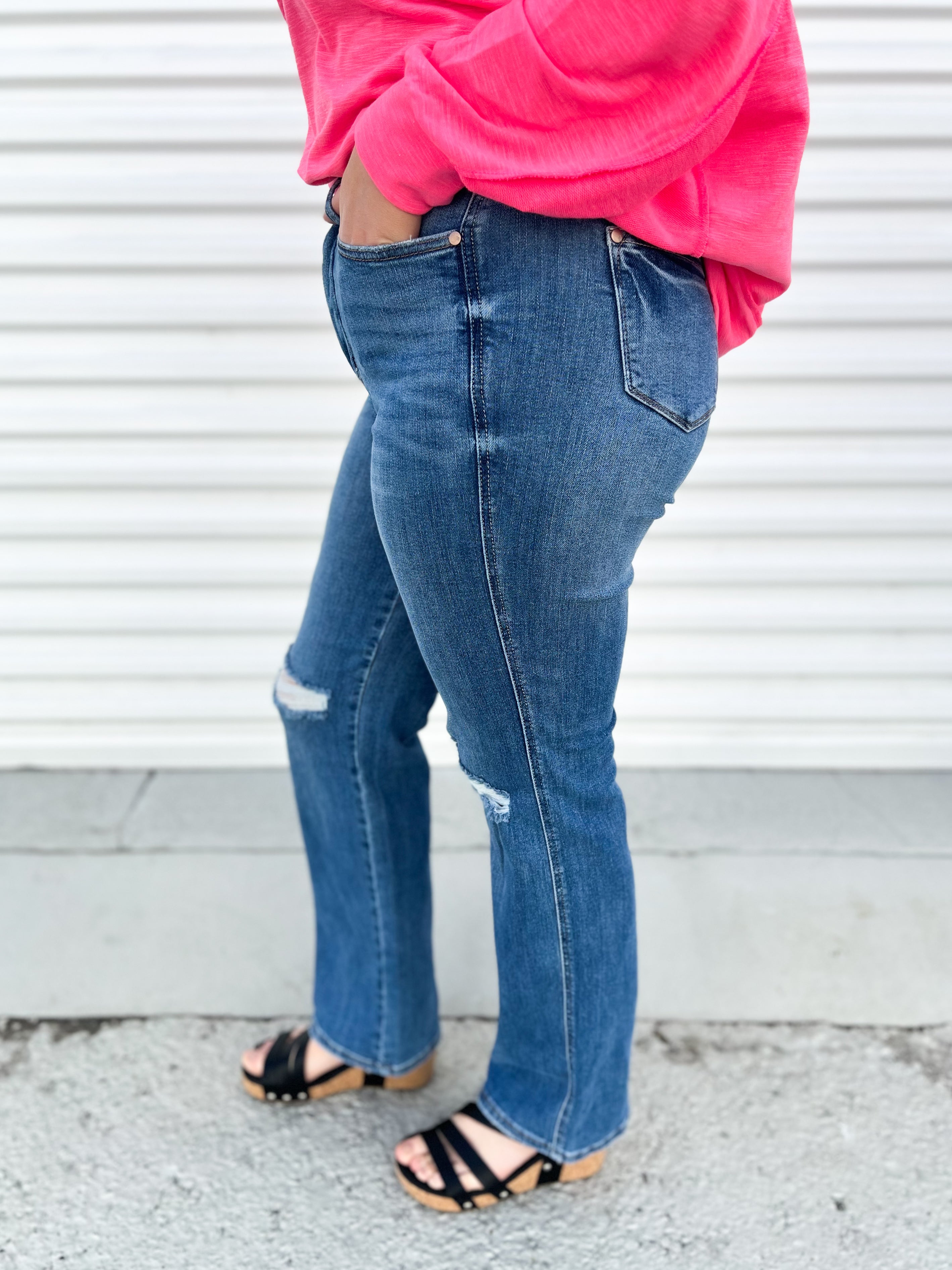 Elevated TUMMY CONTROL Straight Leg by Judy Blue-190 Jeans-Judy Blue-Heathered Boho Boutique, Women's Fashion and Accessories in Palmetto, FL