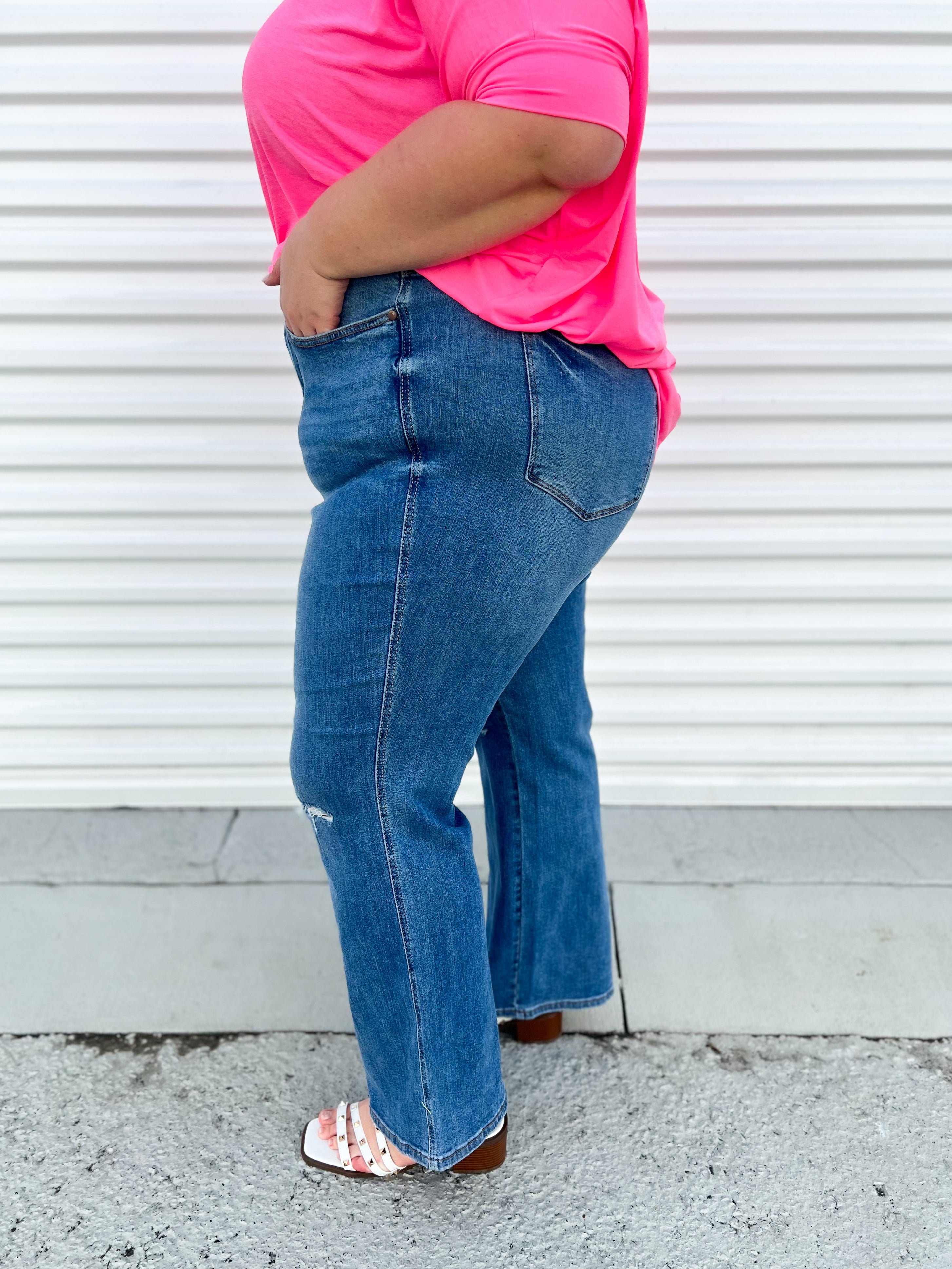 Elevated TUMMY CONTROL Straight Leg by Judy Blue-190 Jeans-Judy Blue-Heathered Boho Boutique, Women's Fashion and Accessories in Palmetto, FL