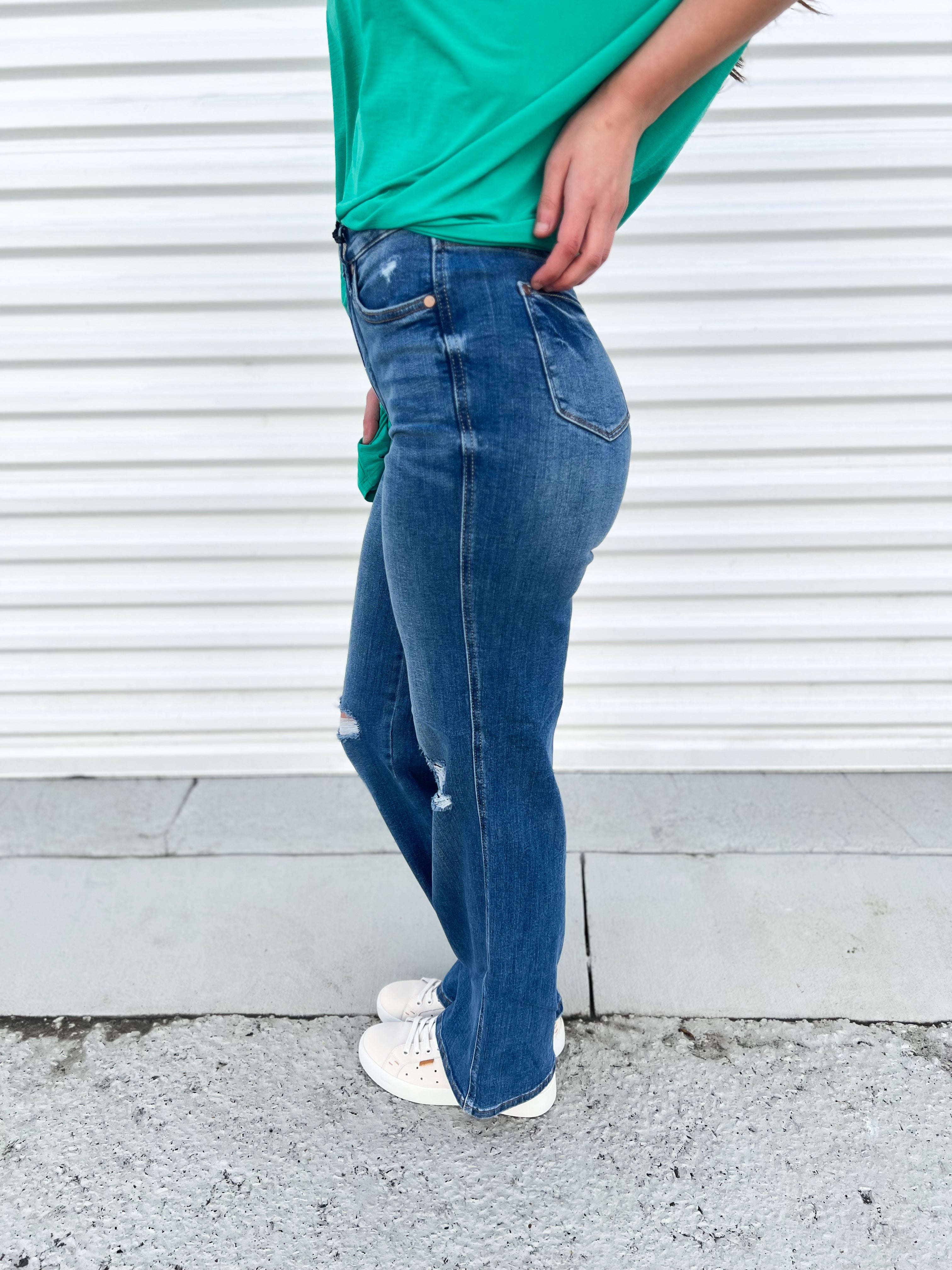 Elevated TUMMY CONTROL Straight Leg by Judy Blue-190 Jeans-Judy Blue-Heathered Boho Boutique, Women's Fashion and Accessories in Palmetto, FL